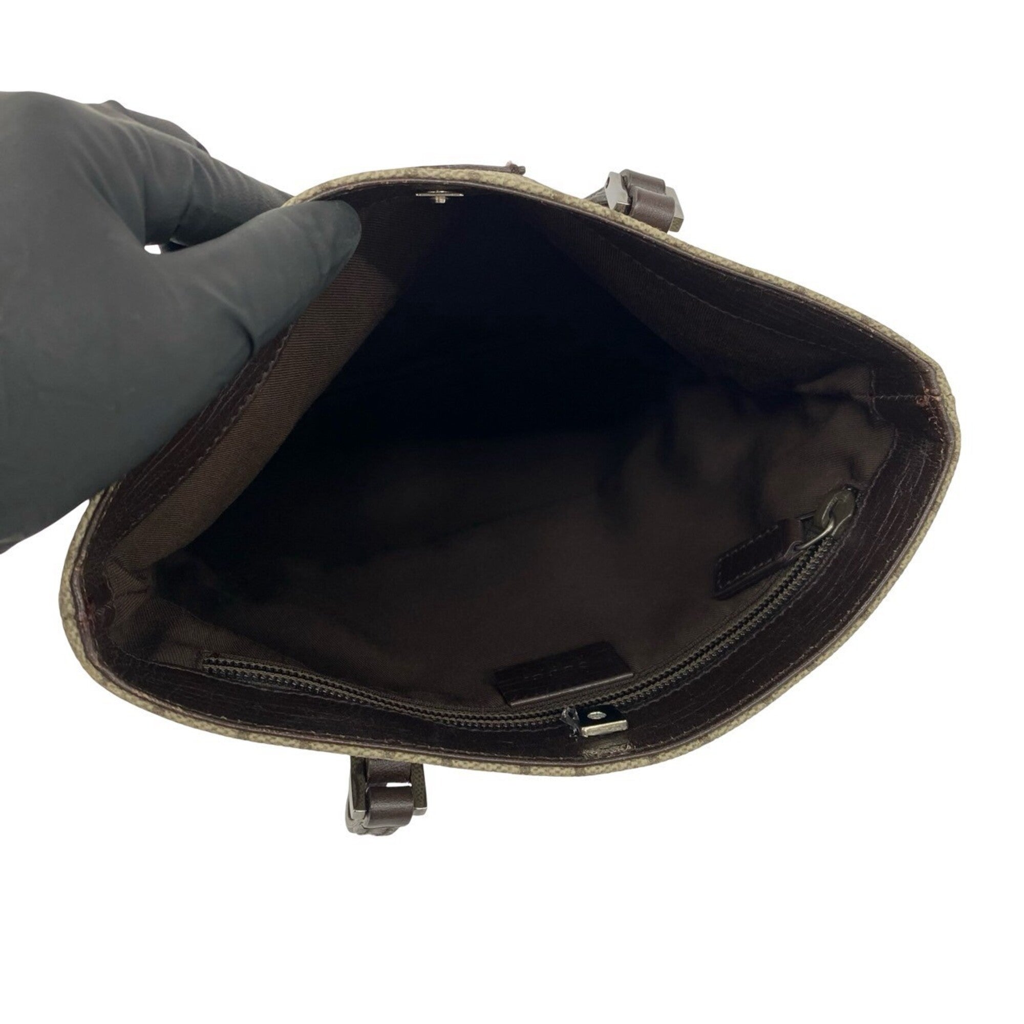 Gucci Brown Leather Elastane Handbag Tote Bag (Pre-Owned)