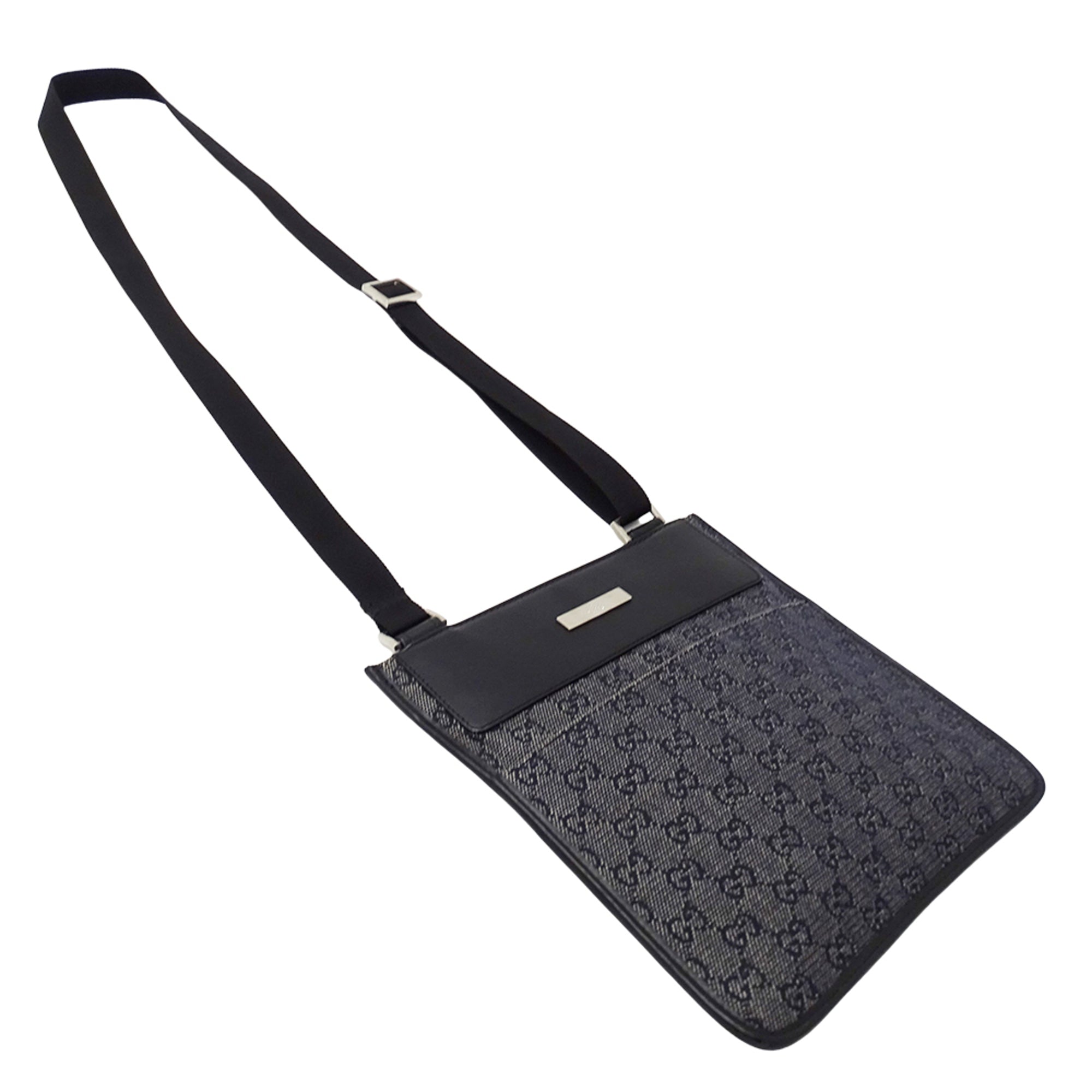 Gucci Navy Denim Shoulder Bag (Pre-Owned)