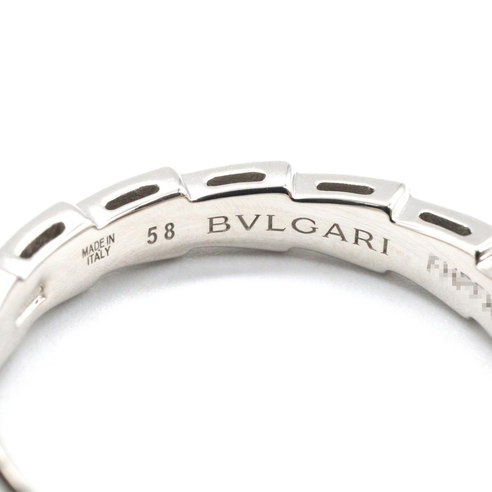 Bvlgari Silver White Gold (18K) Band Ring (Pre-Owned)
