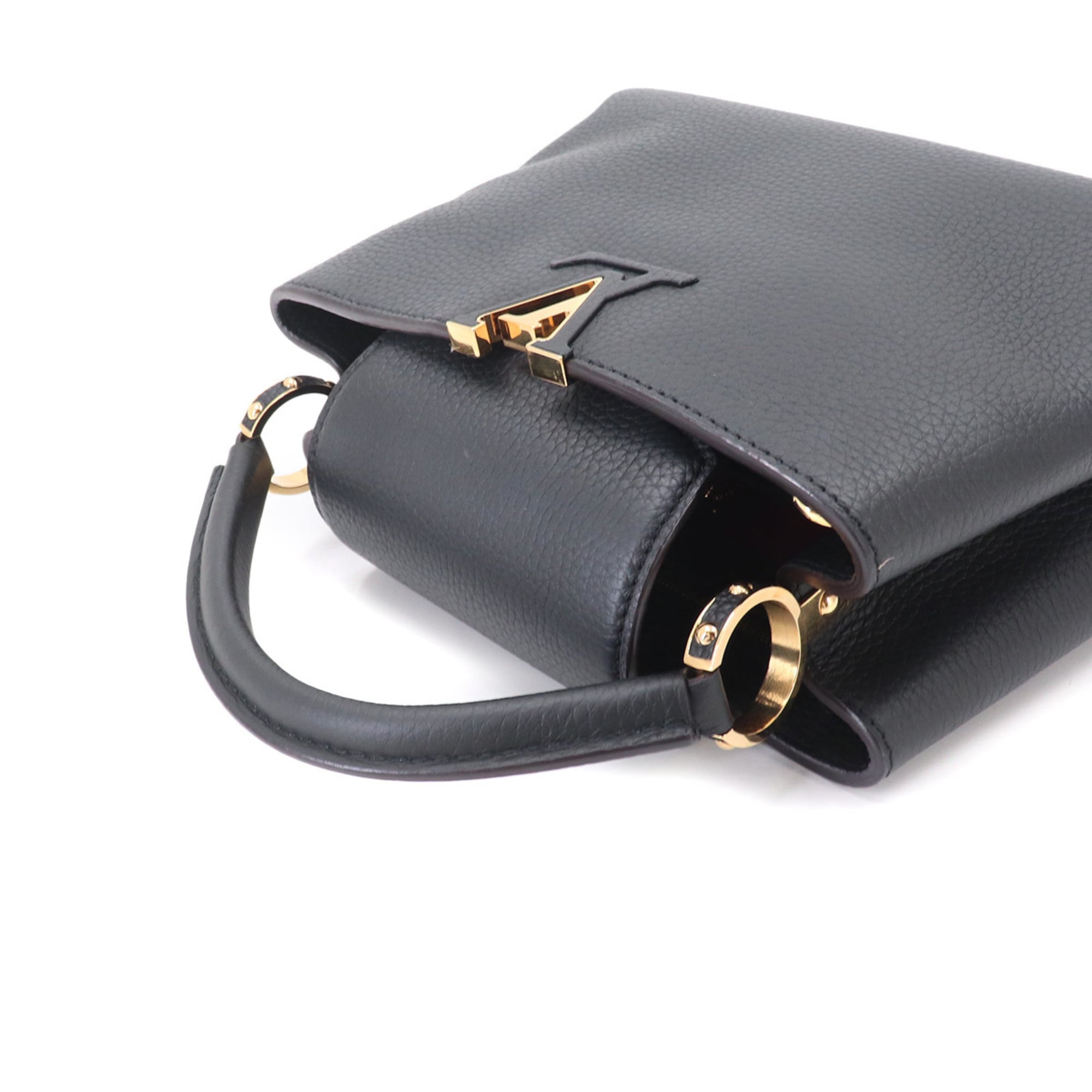 Louis Vuitton Black Leather Handbag (Pre-Owned)