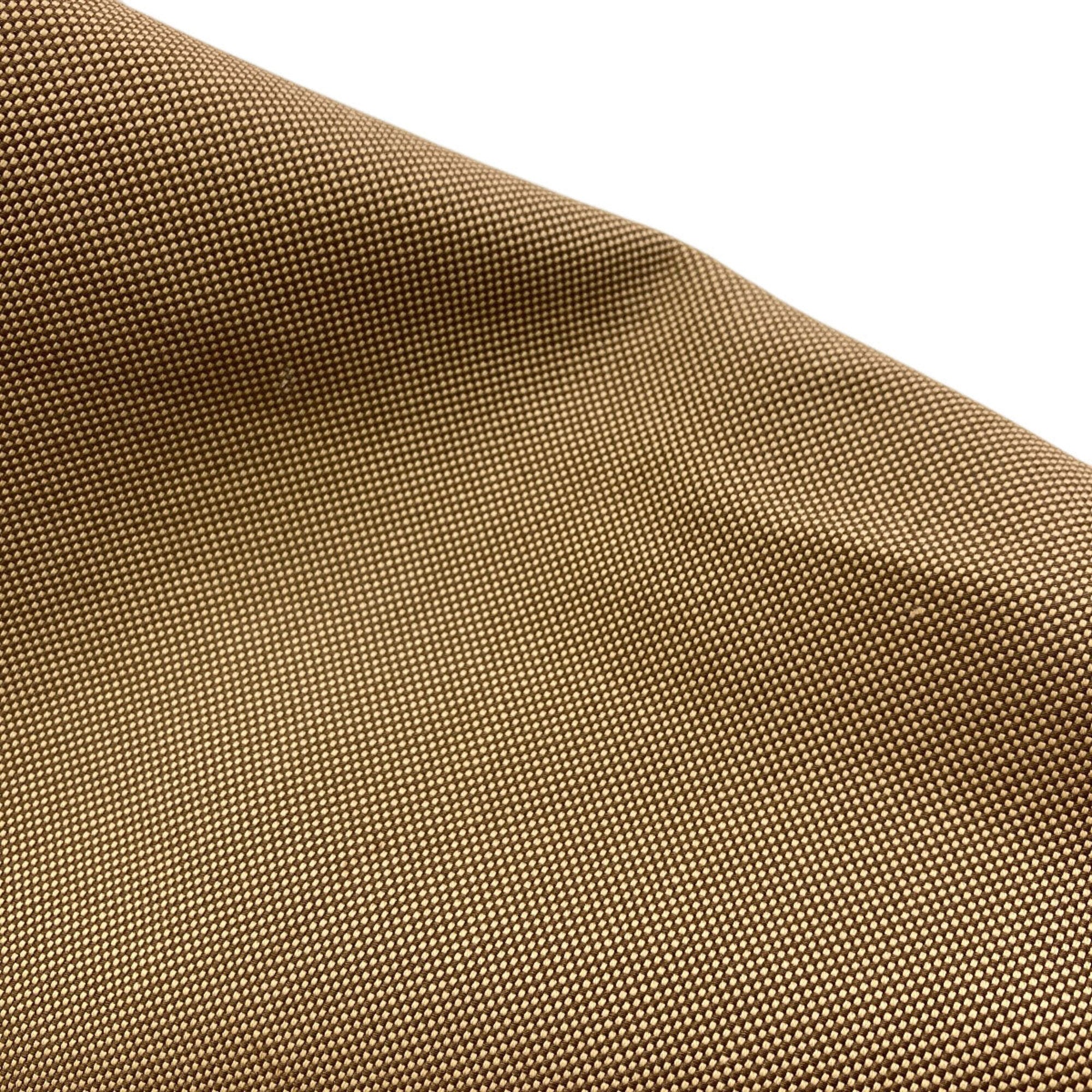 Prada Brown Canvas Leather Tote Bag (Pre-Owned)
