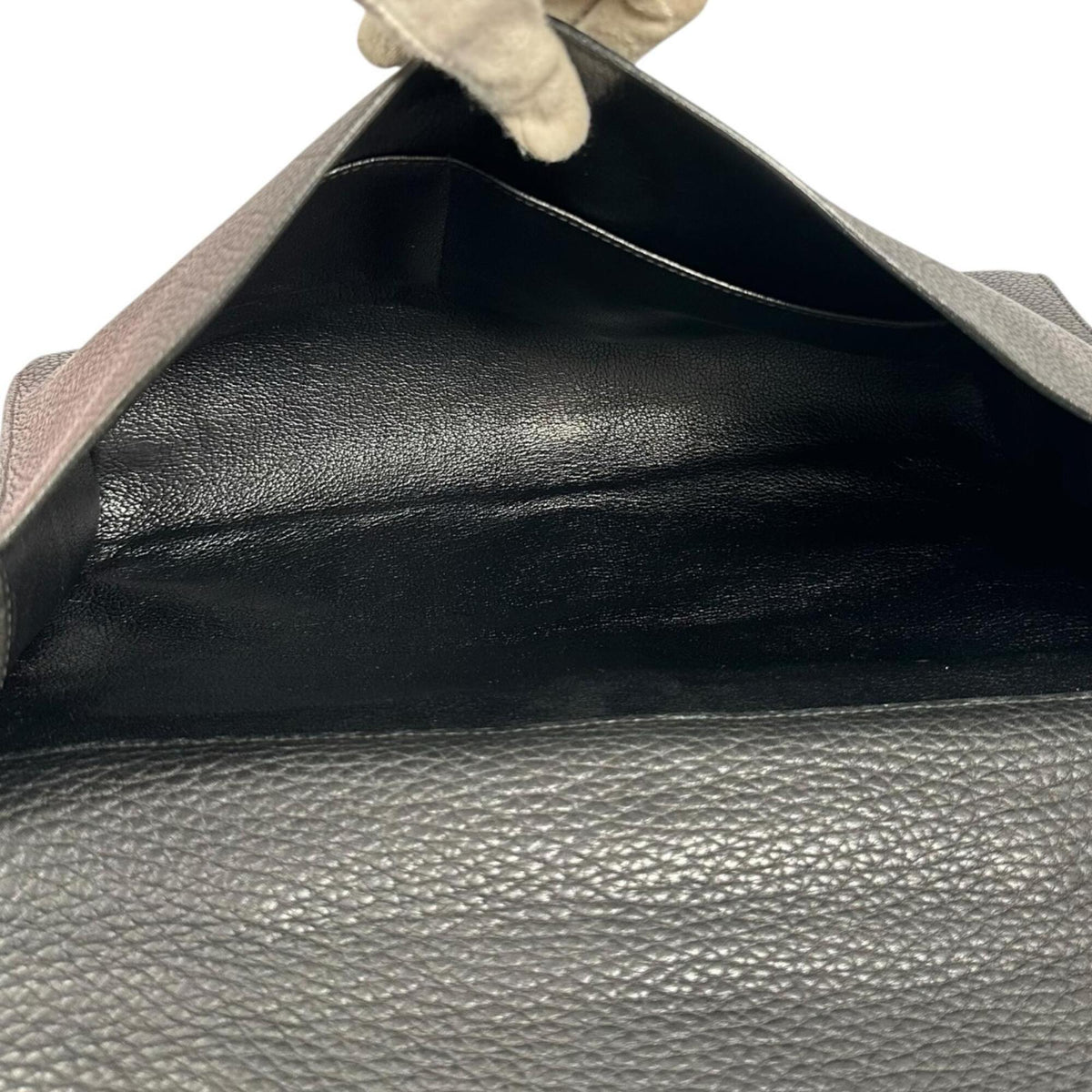 Hermes Black Fjord Leather Document Case (Pre-Owned)