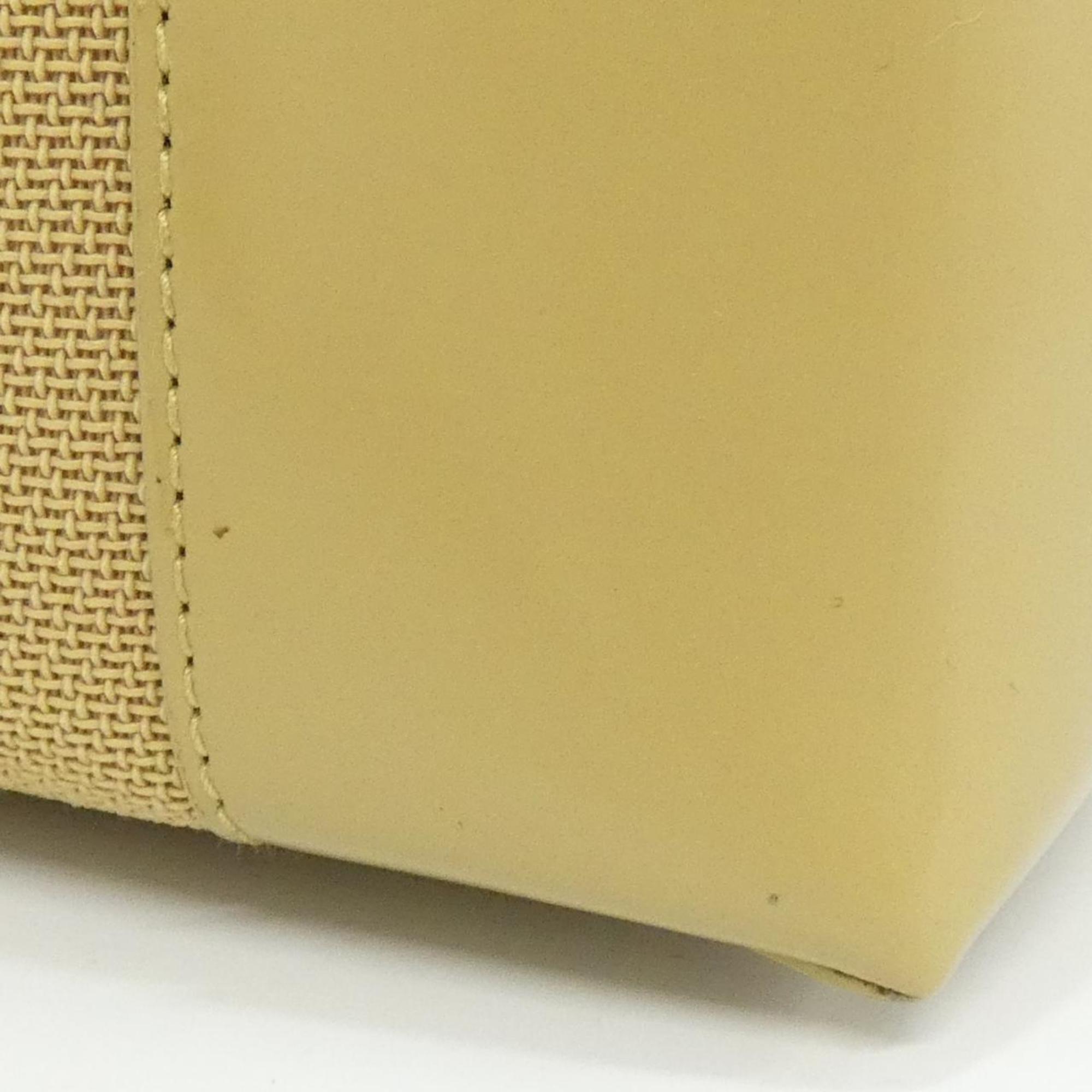 Christian Dior Beige Canvas Leather Handbag (Pre-Owned)