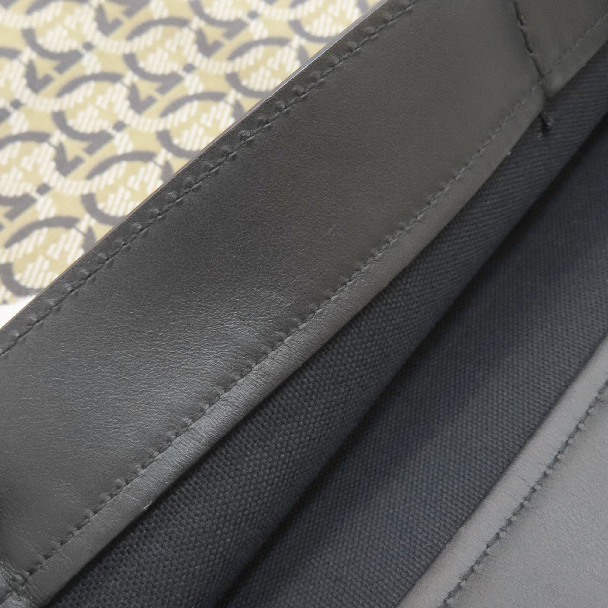 Salvatore Ferragamo Black Brown Pvc Tote Bag (Pre-Owned)