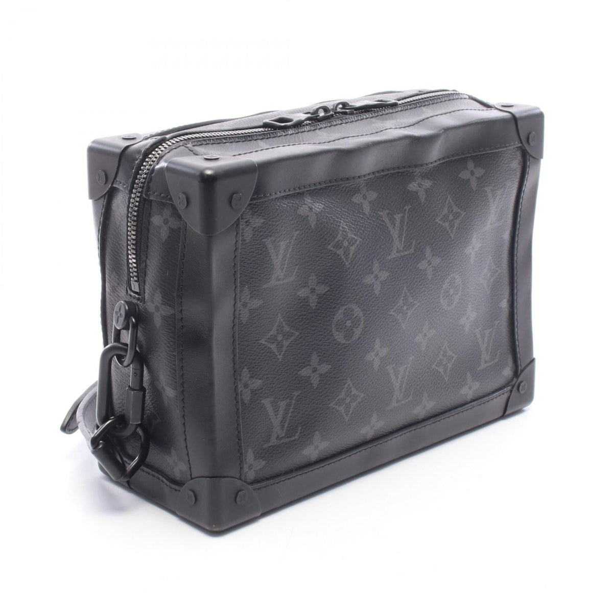 Louis Vuitton Black Coated Canvas Monogram Eclipse Leather Handbag Shoulder Bag (Pre-Owned)