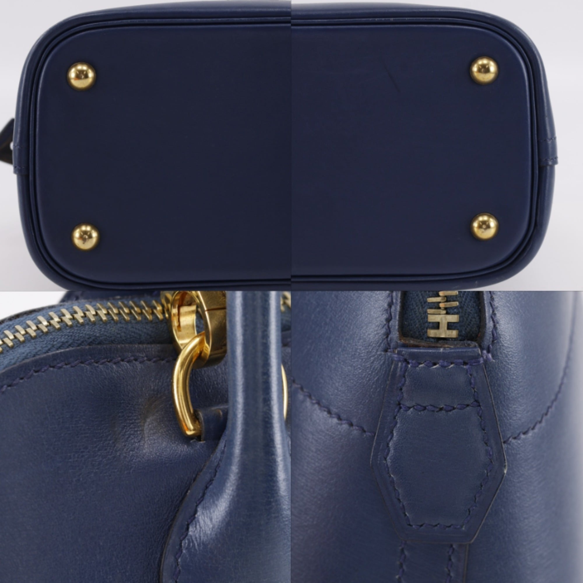 Hermes Bolide Blue Marine Navy Handbag (Pre-Owned)