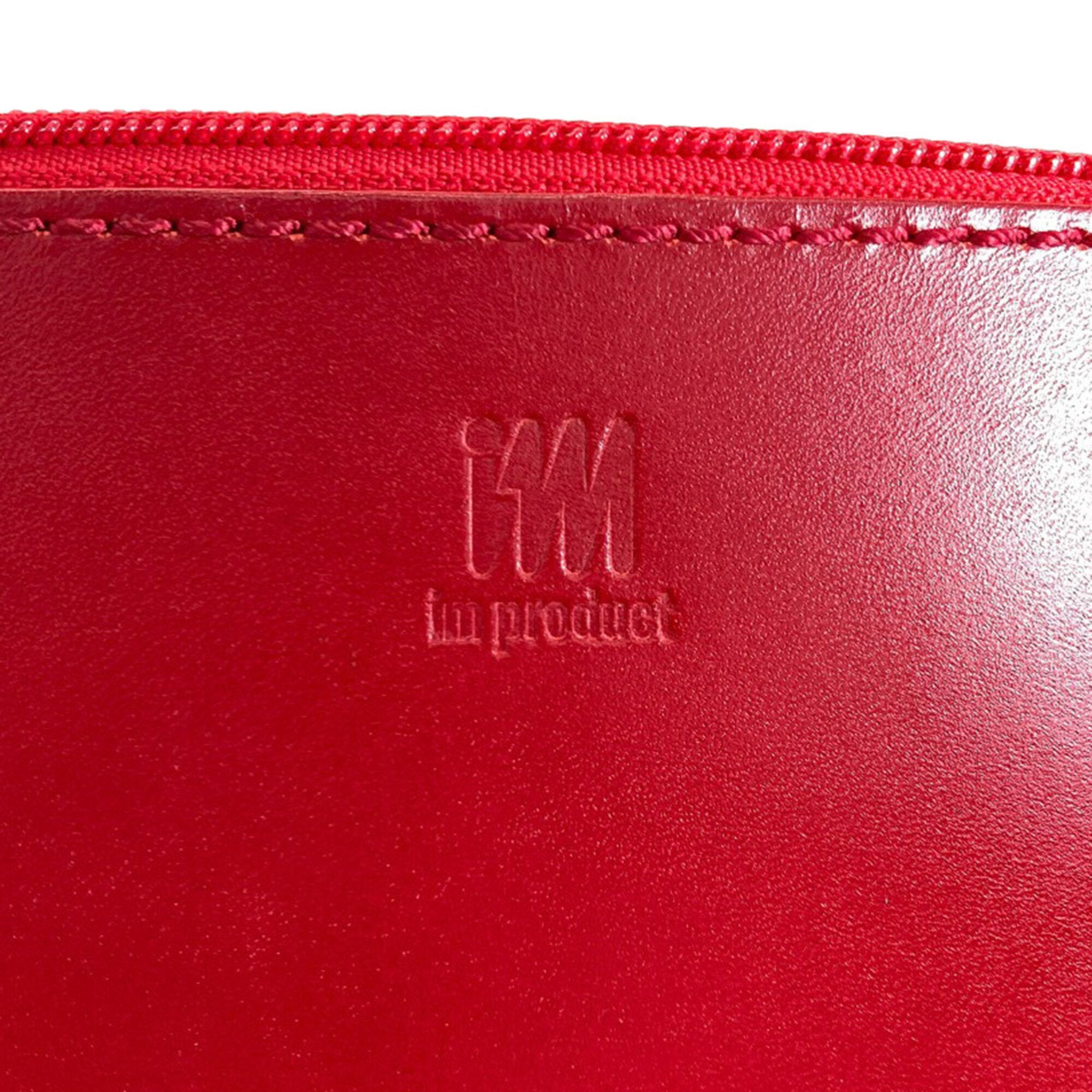 Issey Miyake Red Color Leather Shoulder Bag (Pre-Owned)