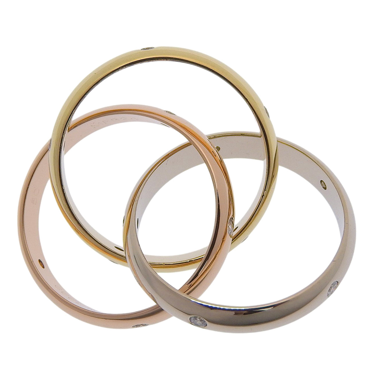 Cartier Trinity Pink White Yellow Band Ring (Pre-Owned)
