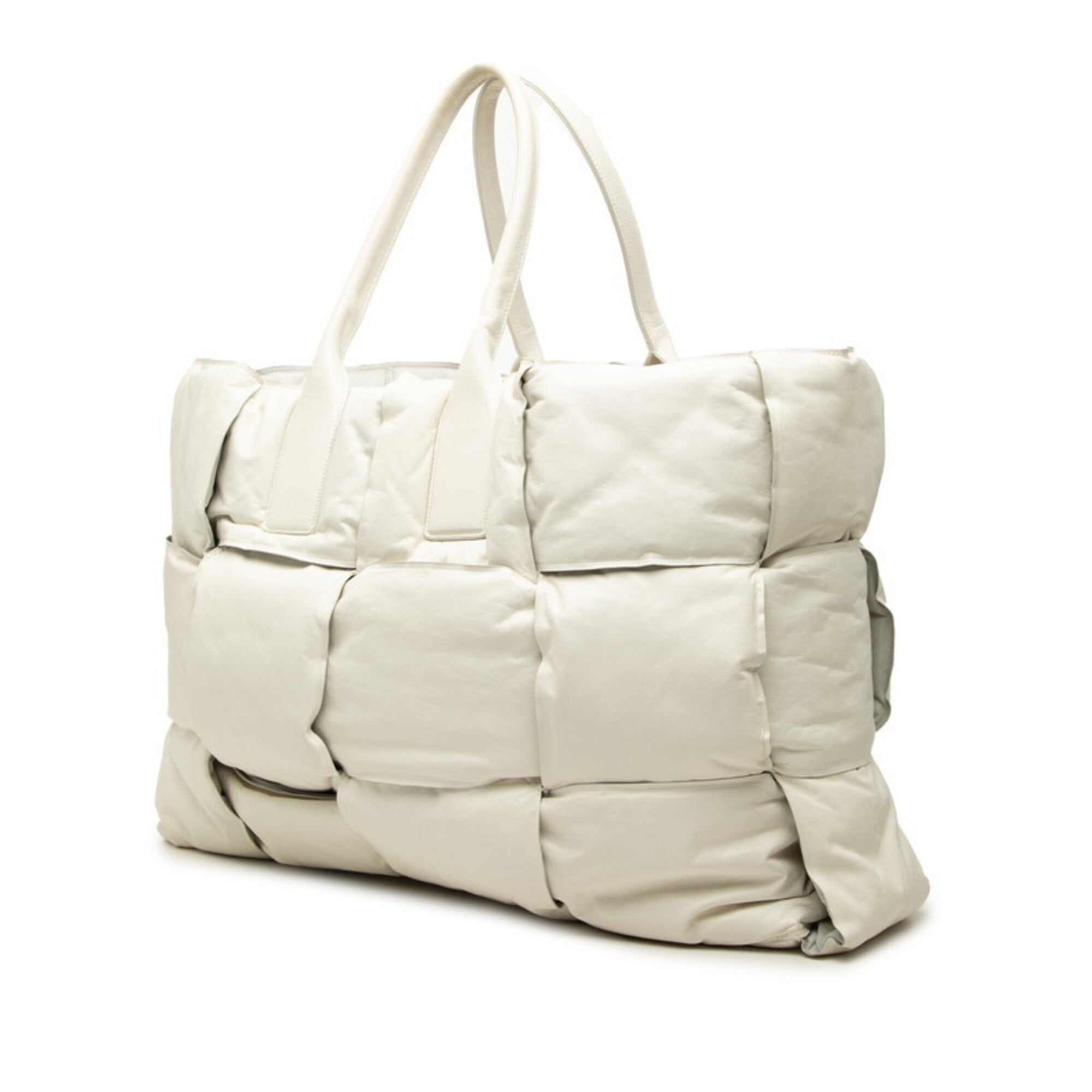 Bottega Veneta White Leather Tote Bag (Pre-Owned)