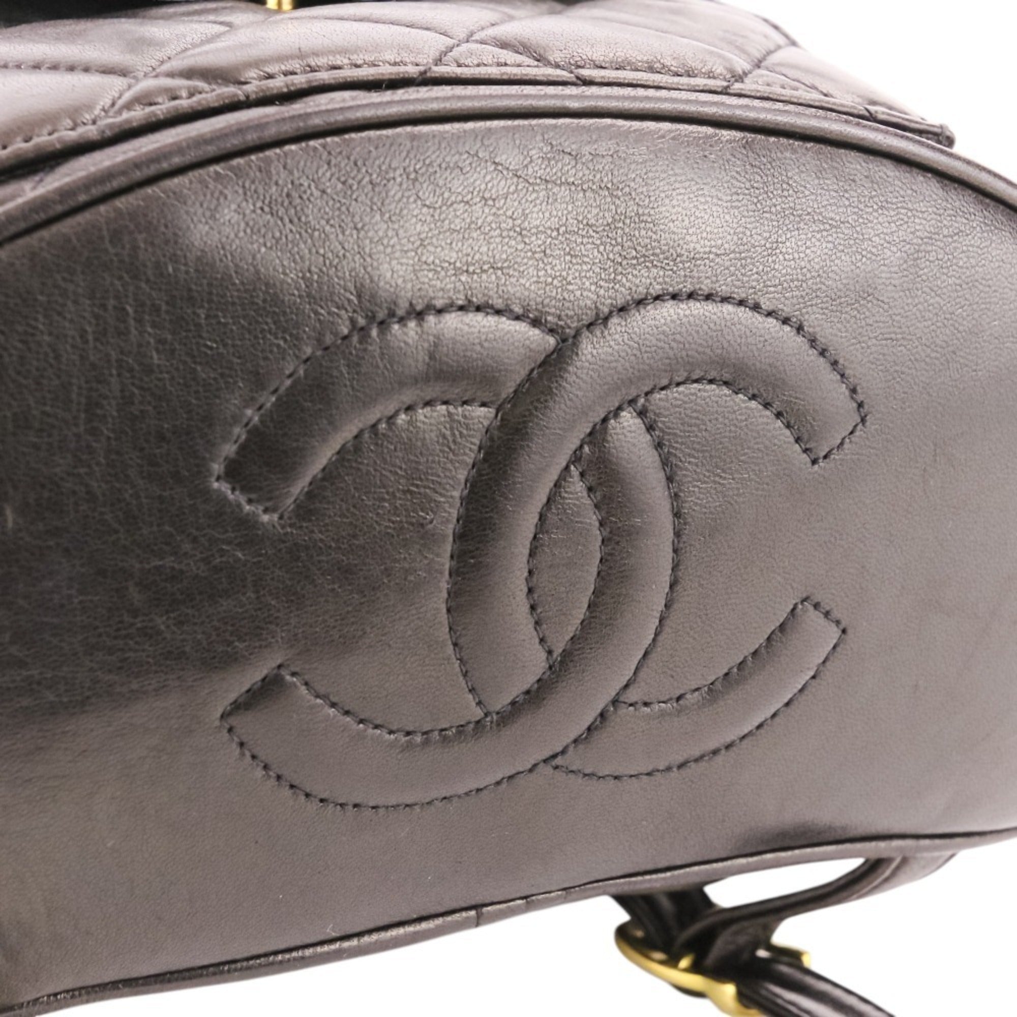 Chanel Black Leather Backpack (Pre-Owned)