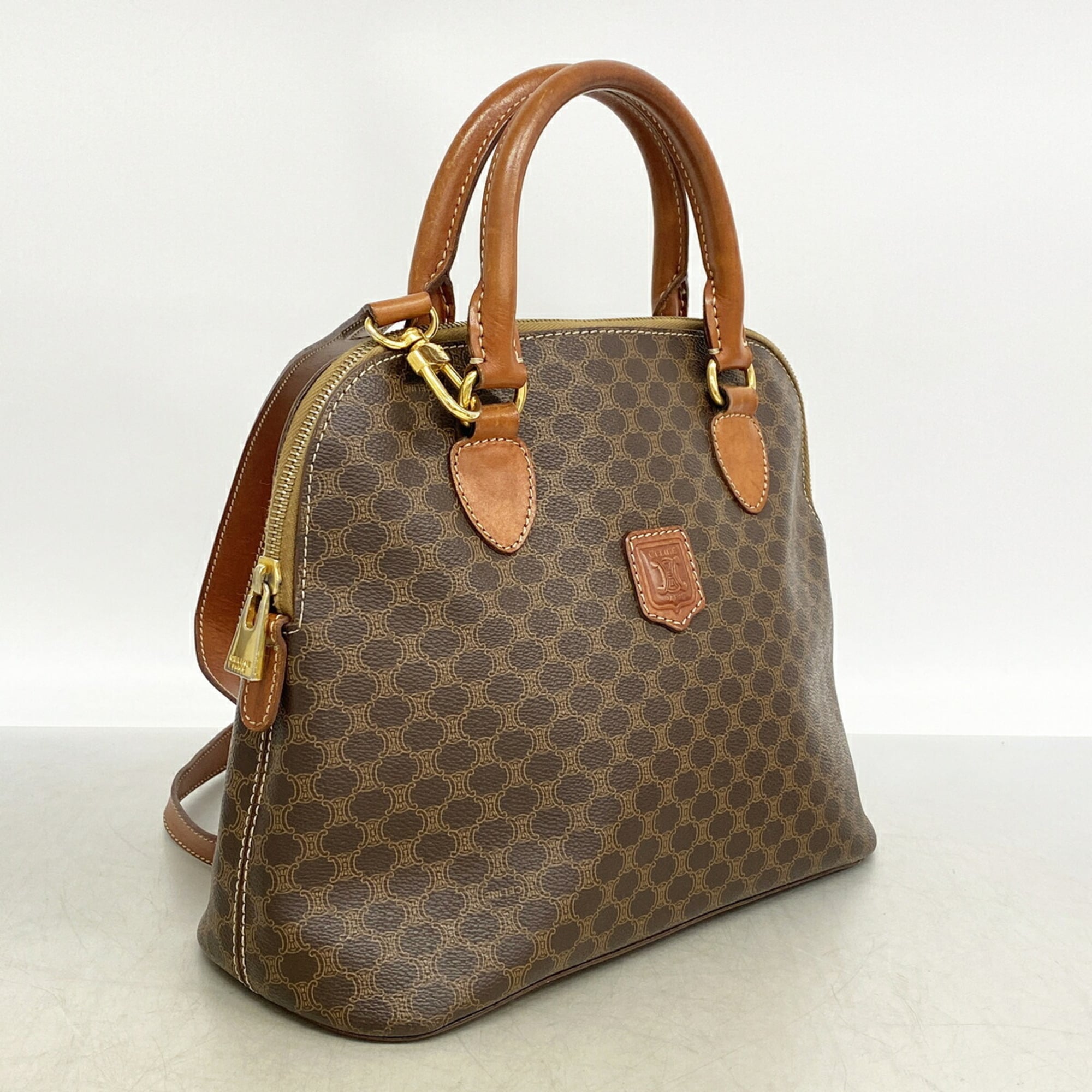 Celine Brown Pvc Handbag (Pre-Owned)