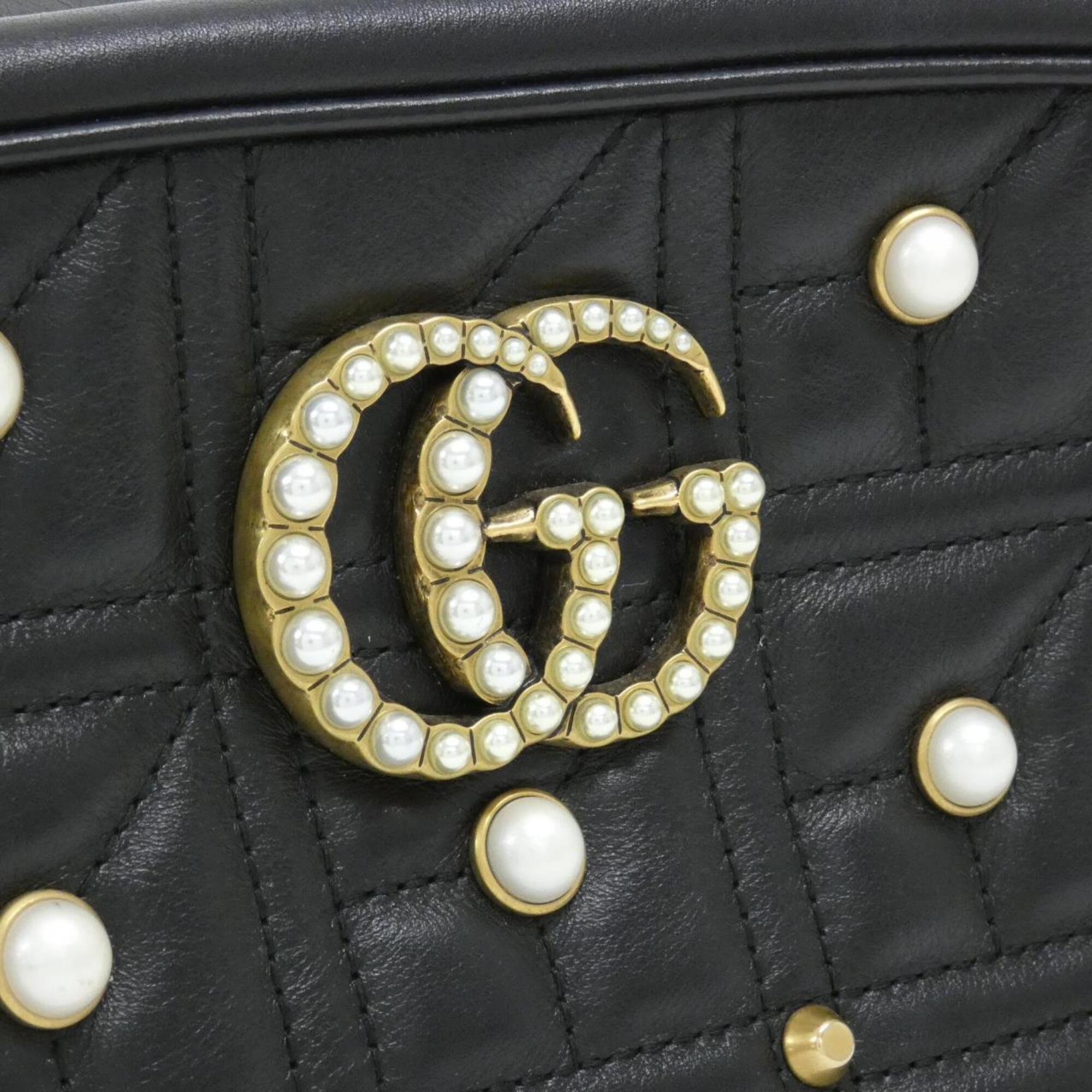 Gucci Black Leather Shoulder Bag (Pre-Owned)