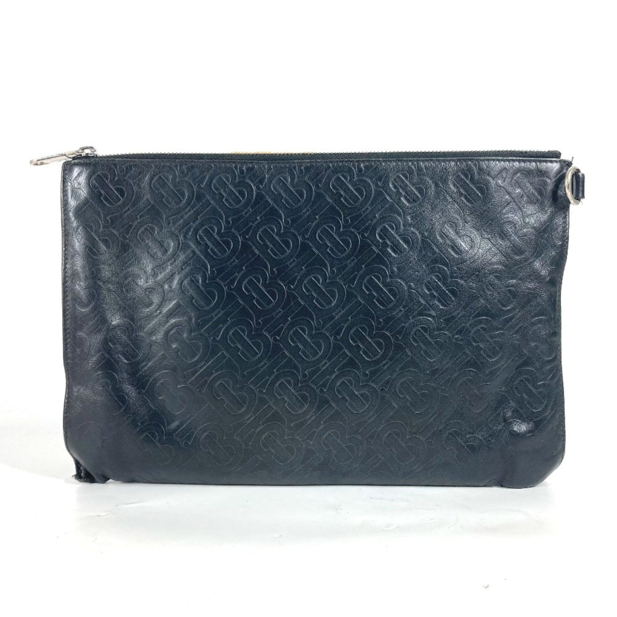 Burberry Black Leather Clutch Bag Pouch (Pre-Owned)