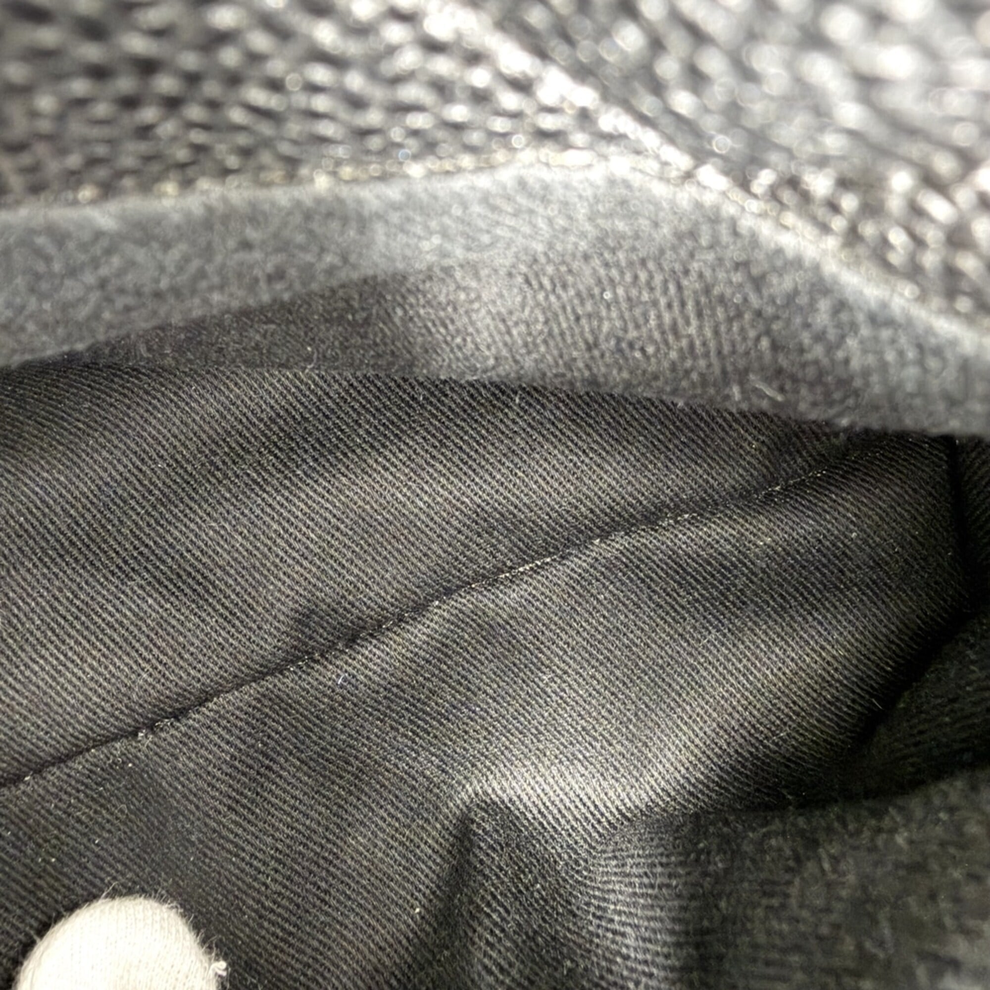 Chanel Black White Grained Calfskin Handbag (Pre-Owned)