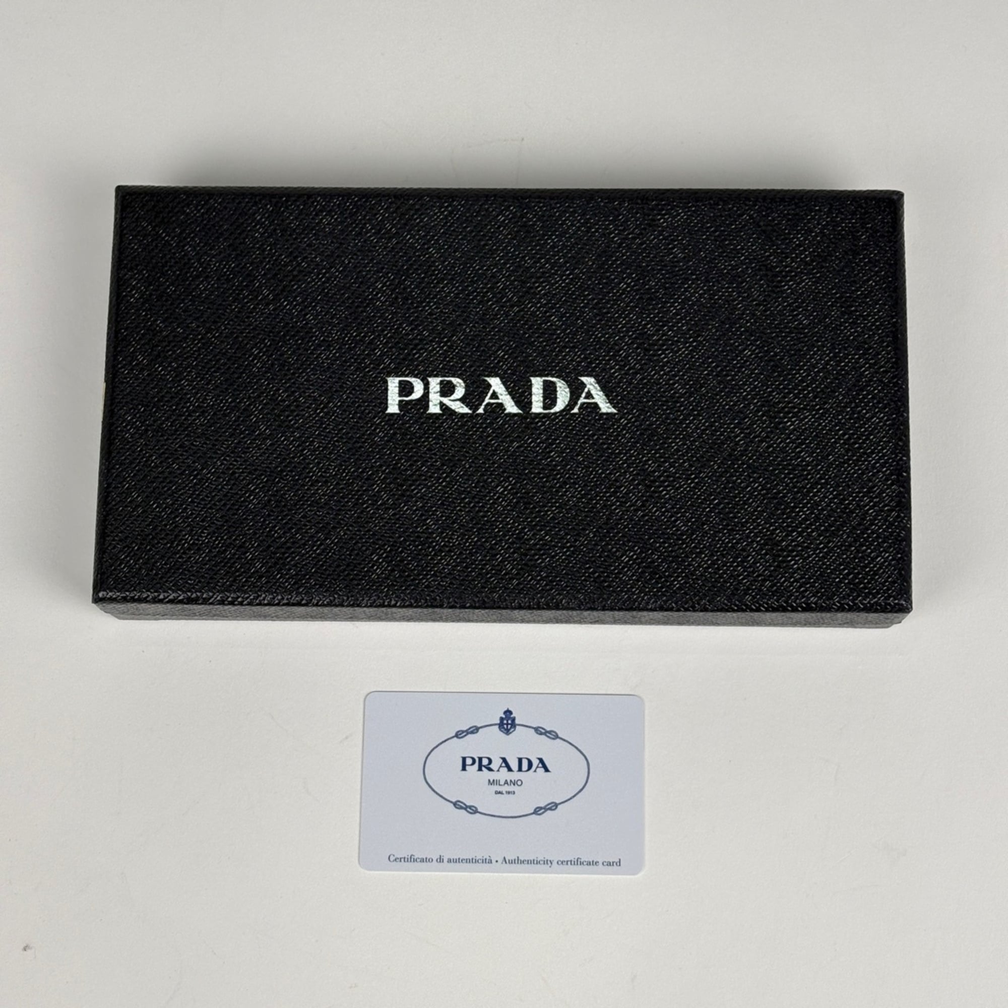 Prada Black Fabric Long Wallet (Bi-Fold) (Pre-Owned)