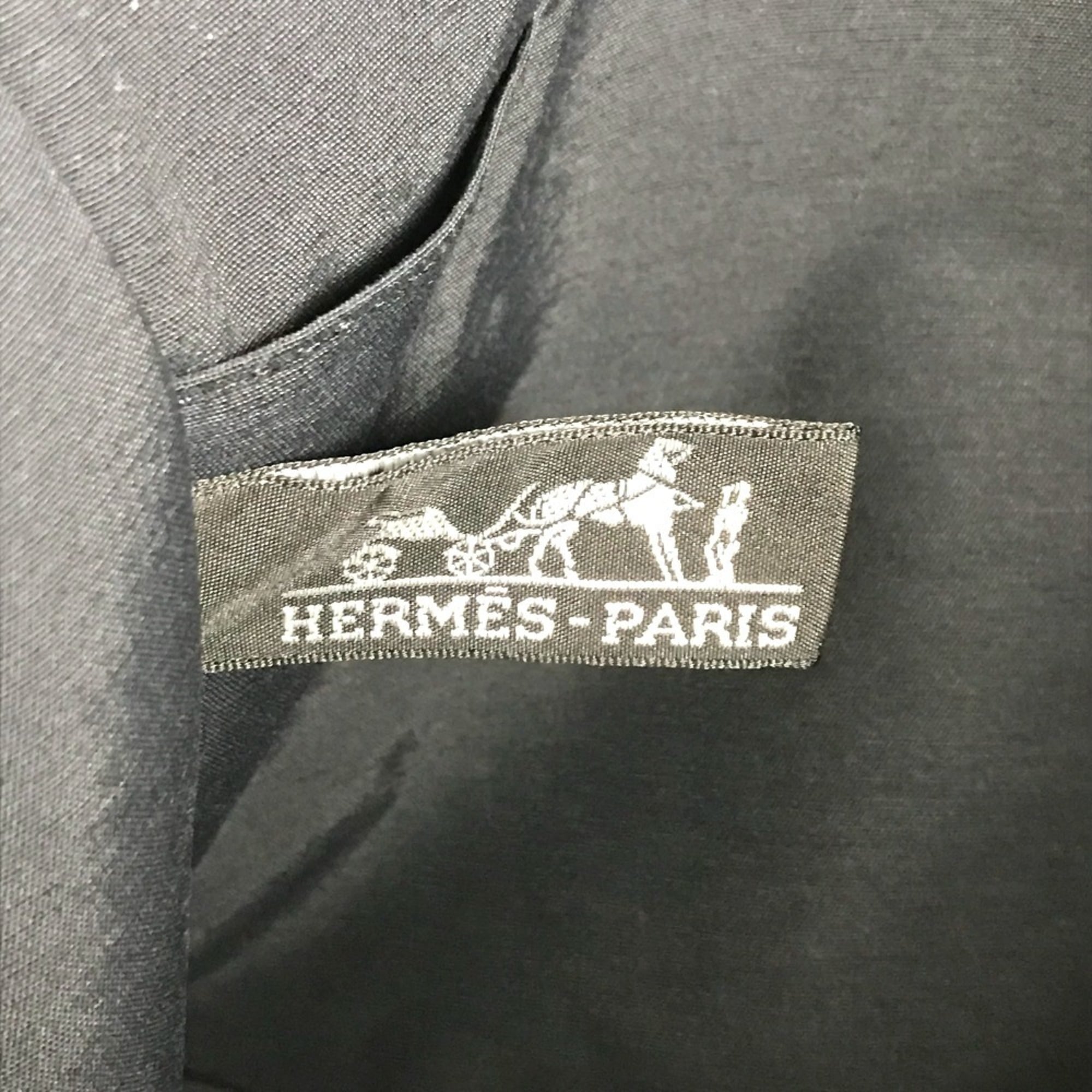 Hermes Her Line Gray Canvas Clutch Bag (Pre-Owned)