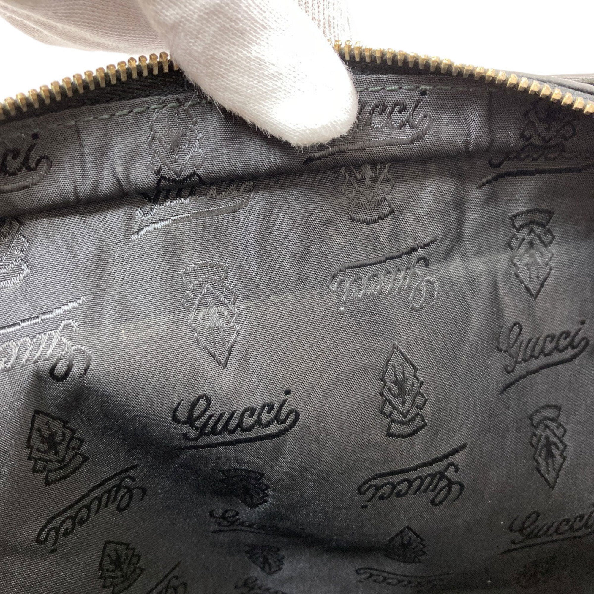 Gucci Black Leather Shoulder Bag (Pre-Owned)