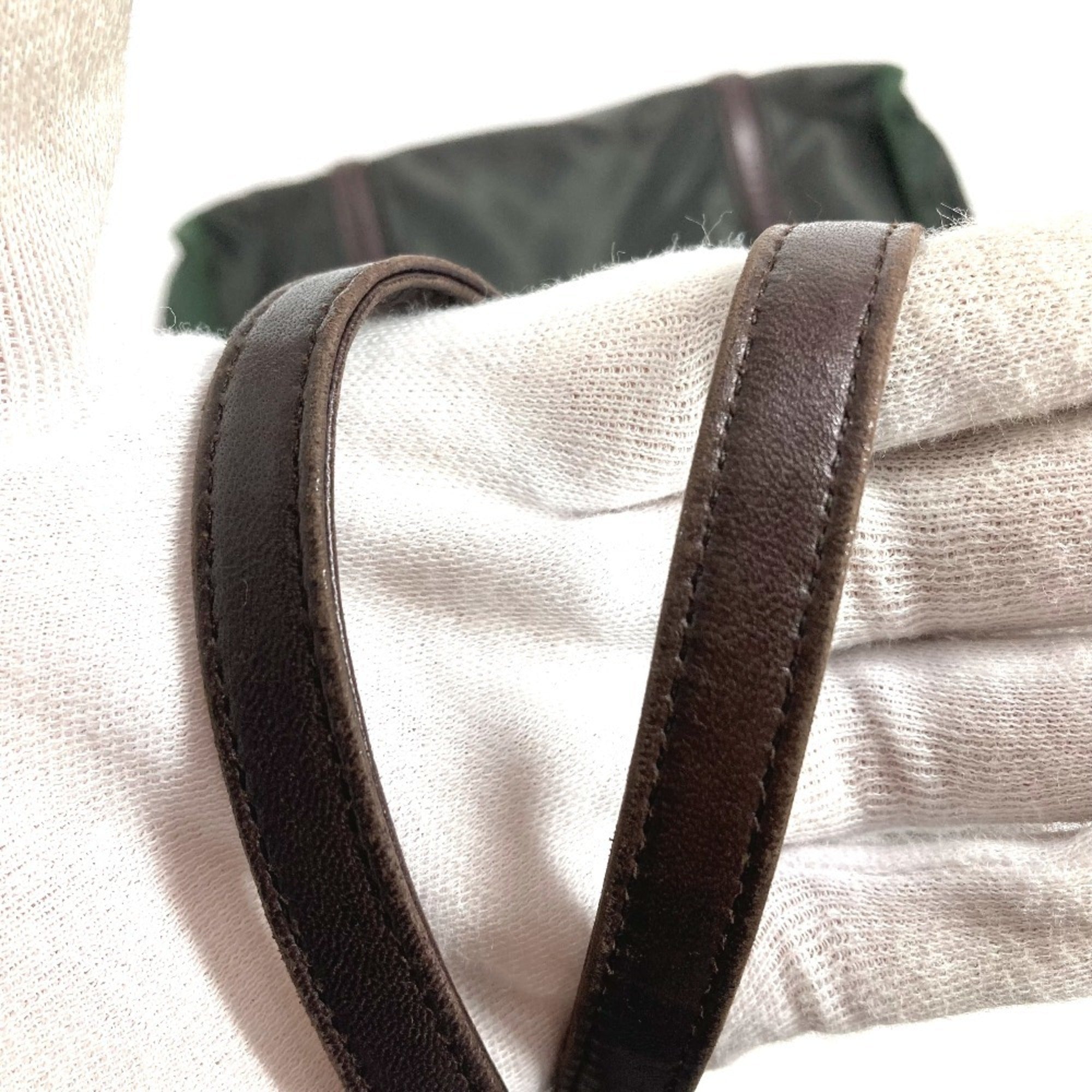 Prada Khaki Nylon Handbag Shoulder Bag Tote Bag (Pre-Owned)