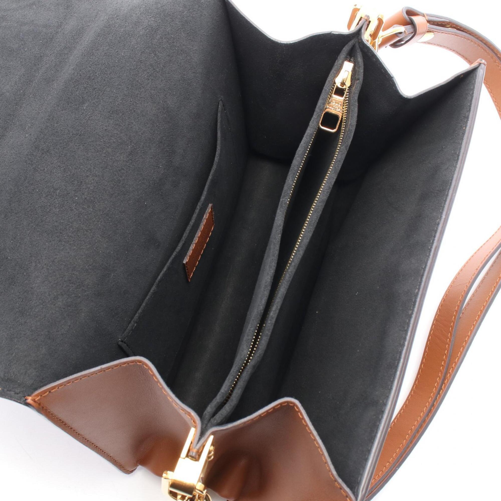 Louis Vuitton Beige Brown Monogram Reverse Coated Canvas Leather Handbag Shoulder Bag (Pre-Owned)