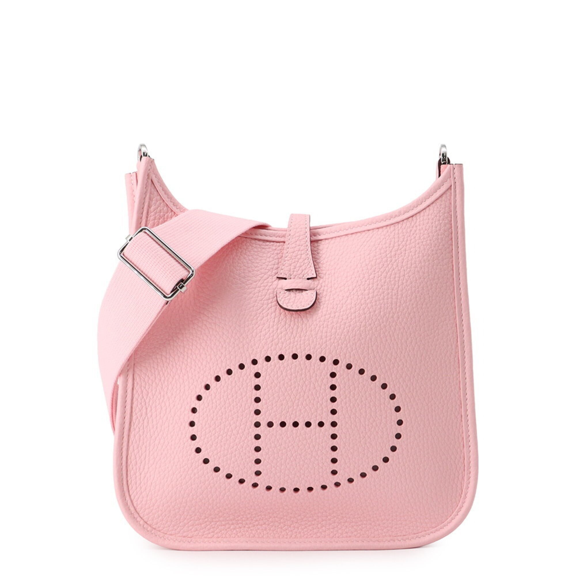 Hermes Rose Sakura Taurillon Clemence Leather Shoulder Bag (Pre-Owned)