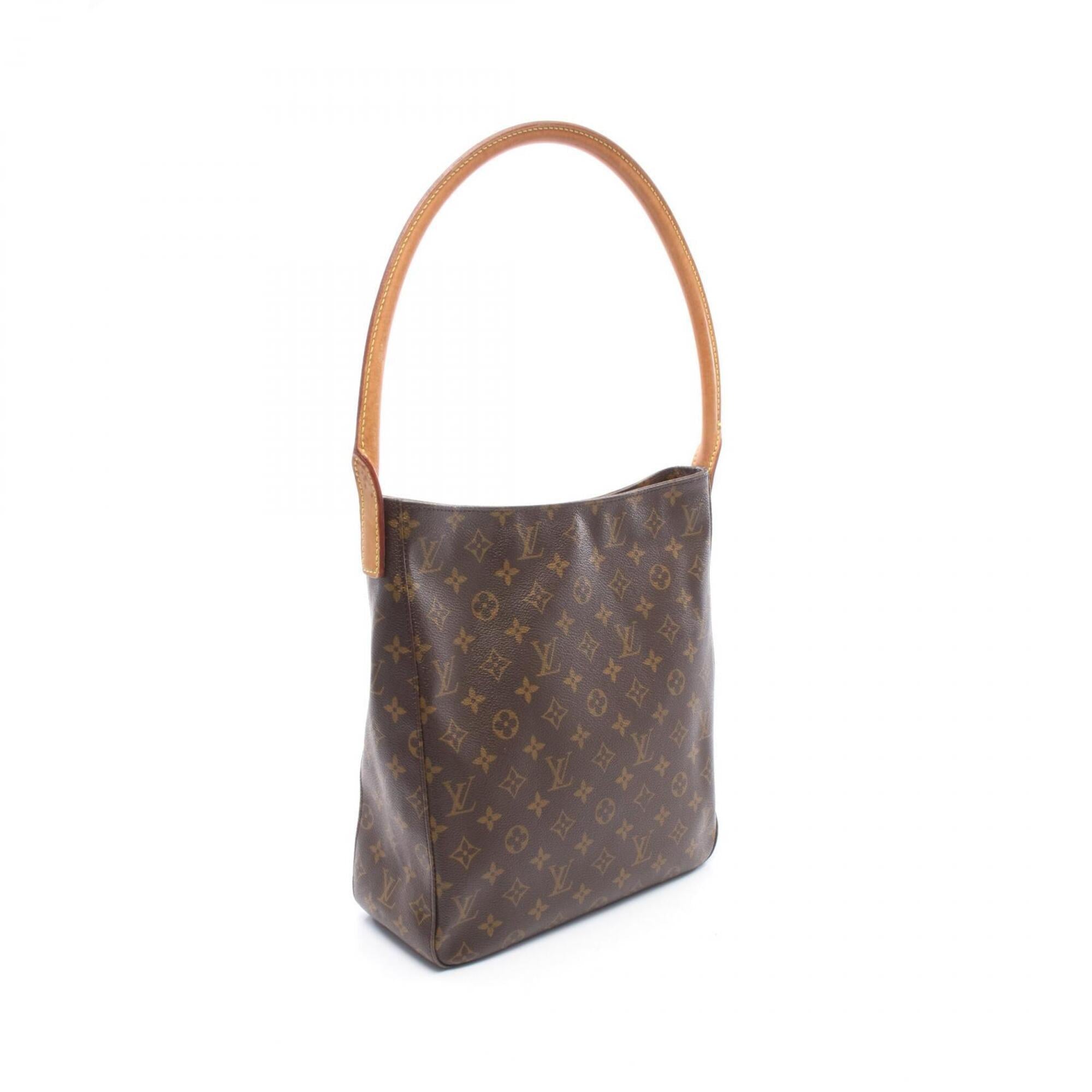Louis Vuitton Brown Monogram Coated Canvas Leather Handbag Shoulder Bag (Pre-Owned)