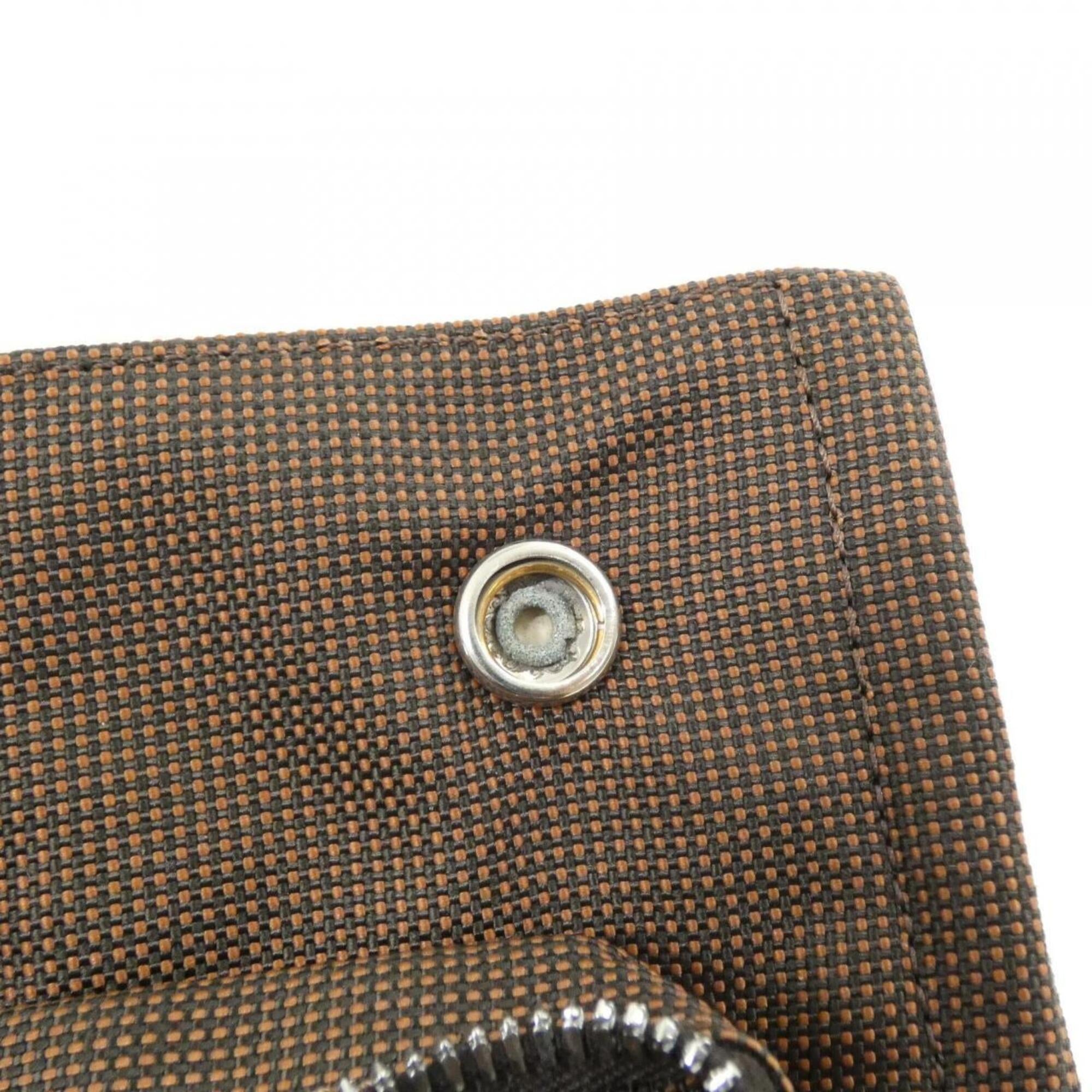 Hermes Brown Canvas Handbag (Pre-Owned)