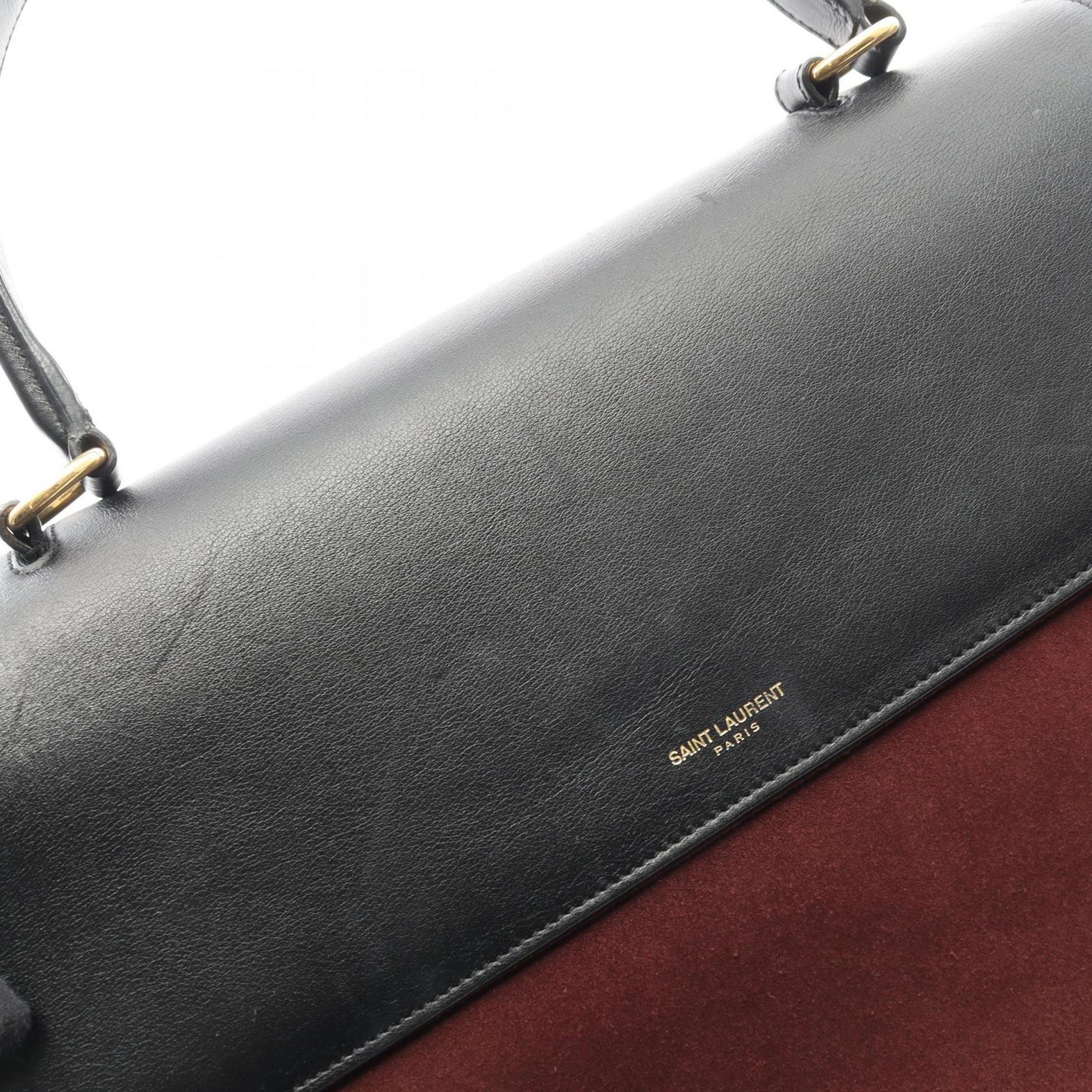 Yves Saint Laurent Black Bordeaux Leather Handbag (Pre-Owned)