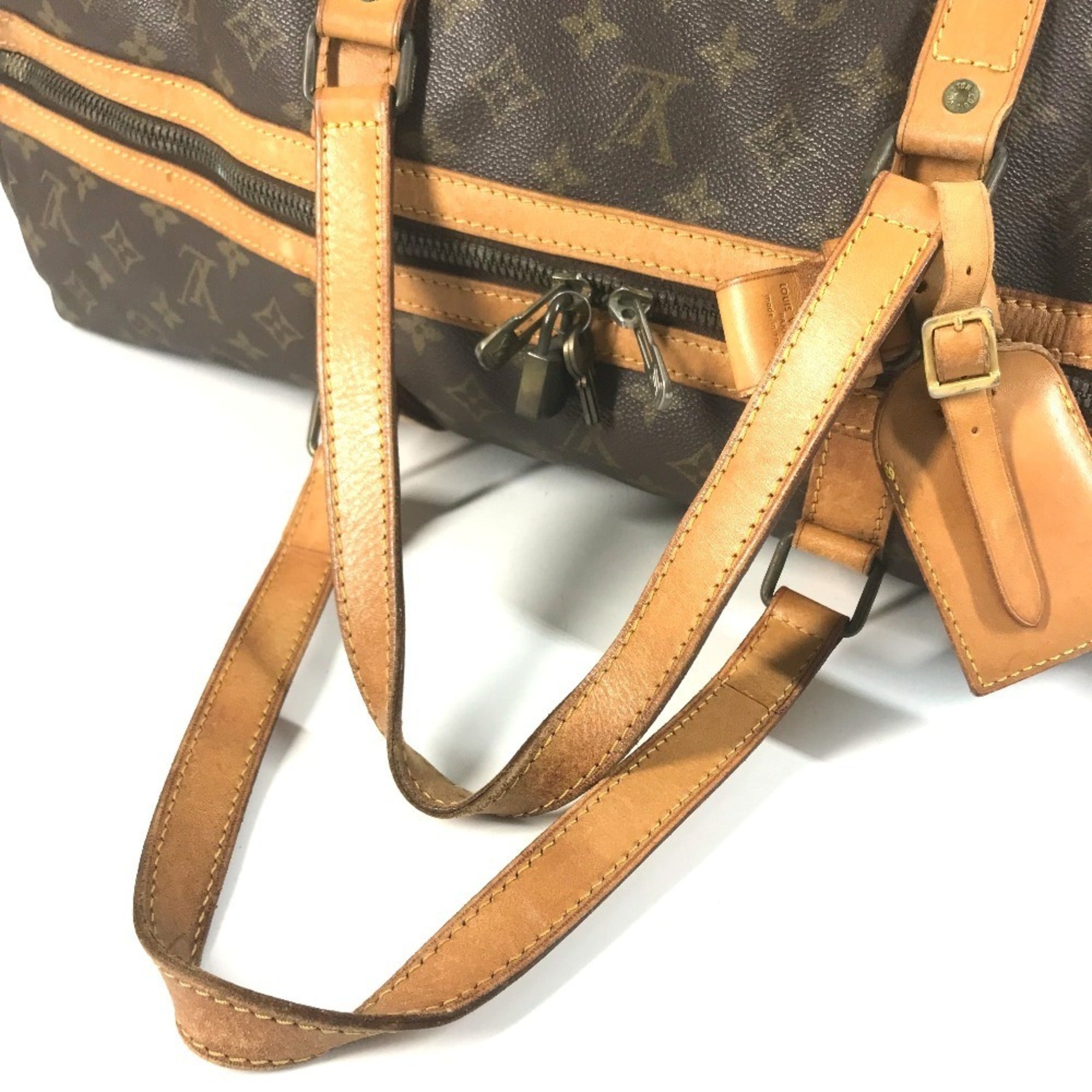 Louis Vuitton Brown Galle Monogram Boston Bag Handbag (Pre-Owned)