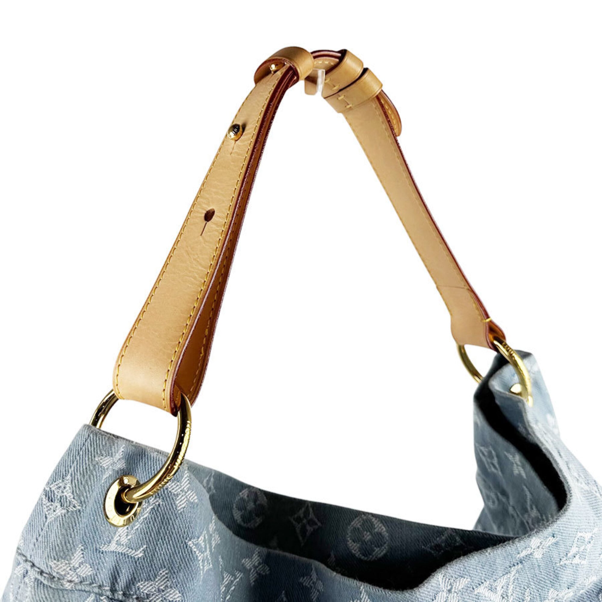 Louis Vuitton Light Blue Monogram Denim Handbag (Pre-Owned)