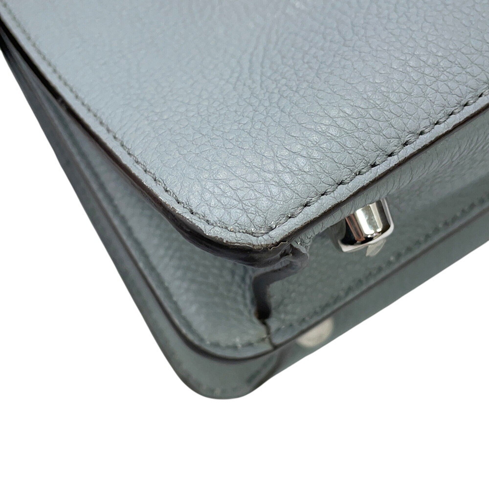 Fendi Gray Leather Handbag (Pre-Owned)