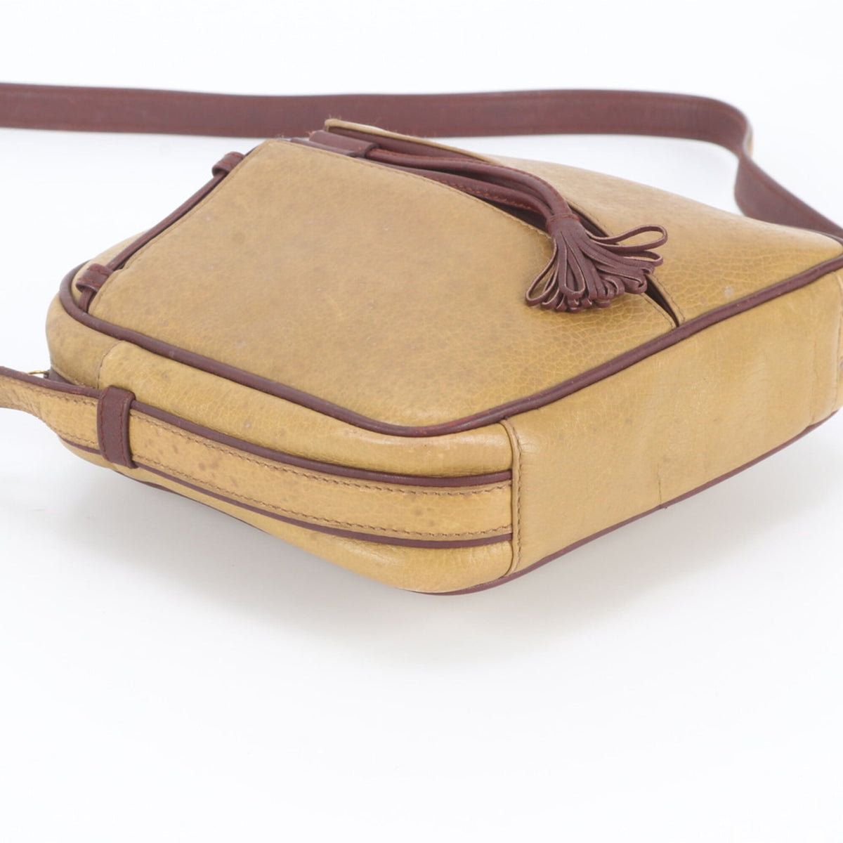 Cartier Brown Leather Crossbody Bag Shoulder Bag (Pre-Owned)