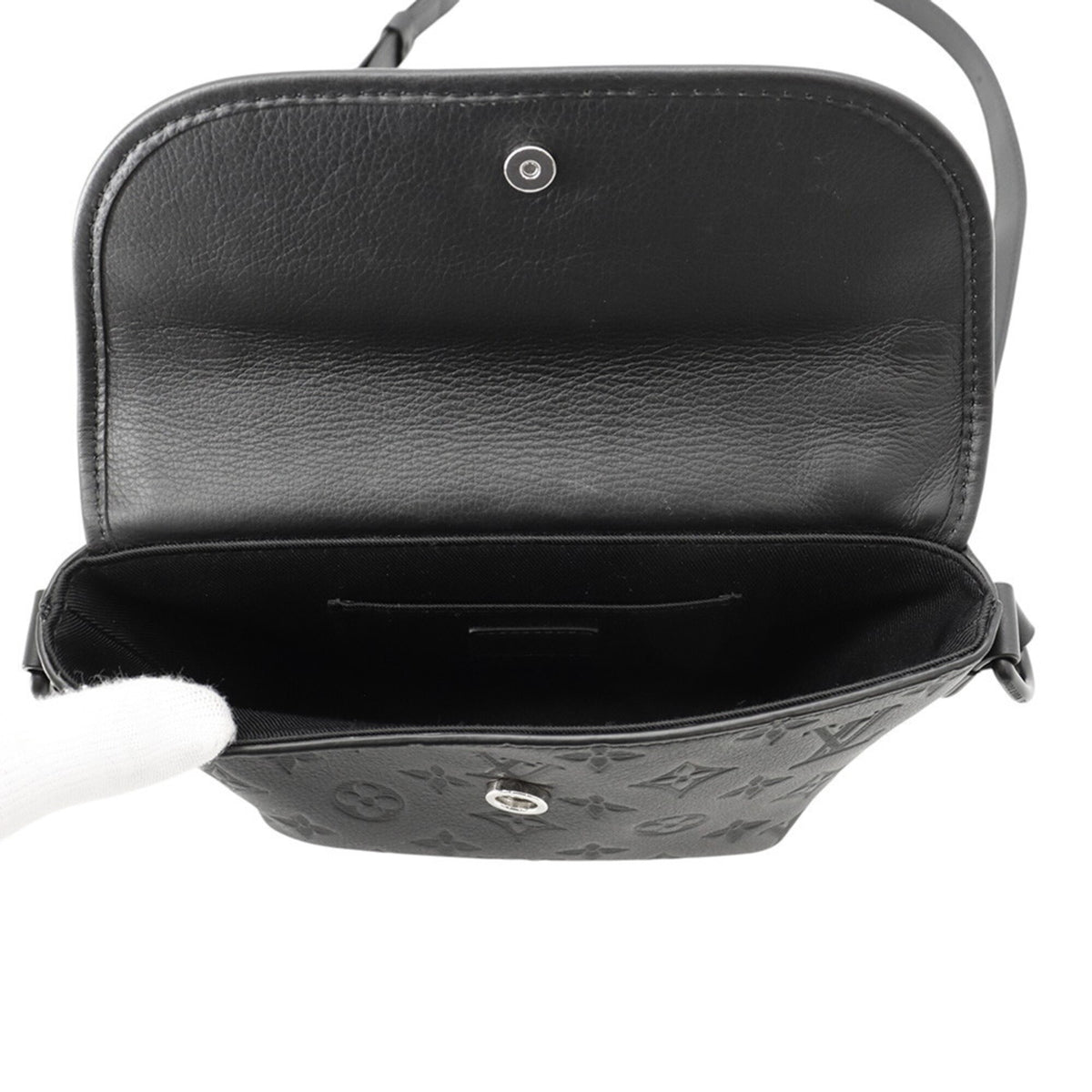 Louis Vuitton Noir Monogram Shadow Shoulder Bag (Pre-Owned)