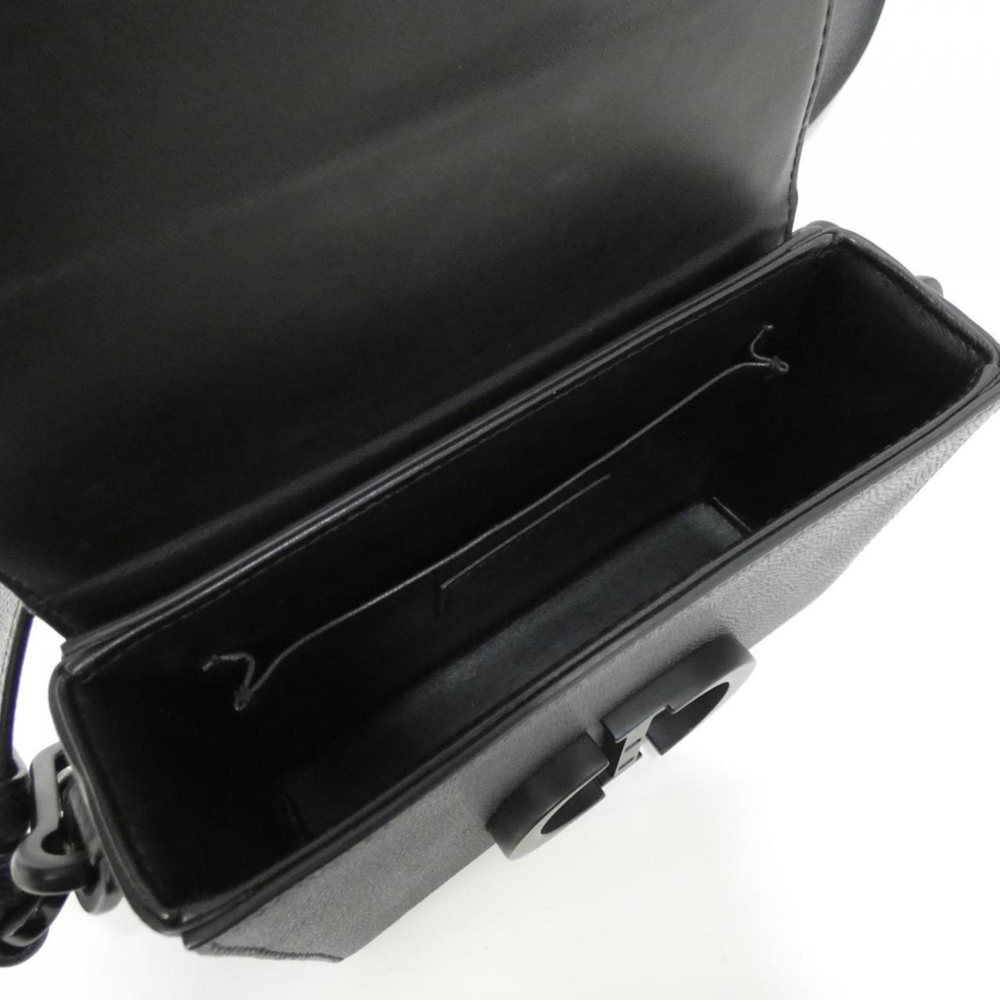 Christian Dior Black Leather Handbag Shoulder Bag (Pre-Owned)