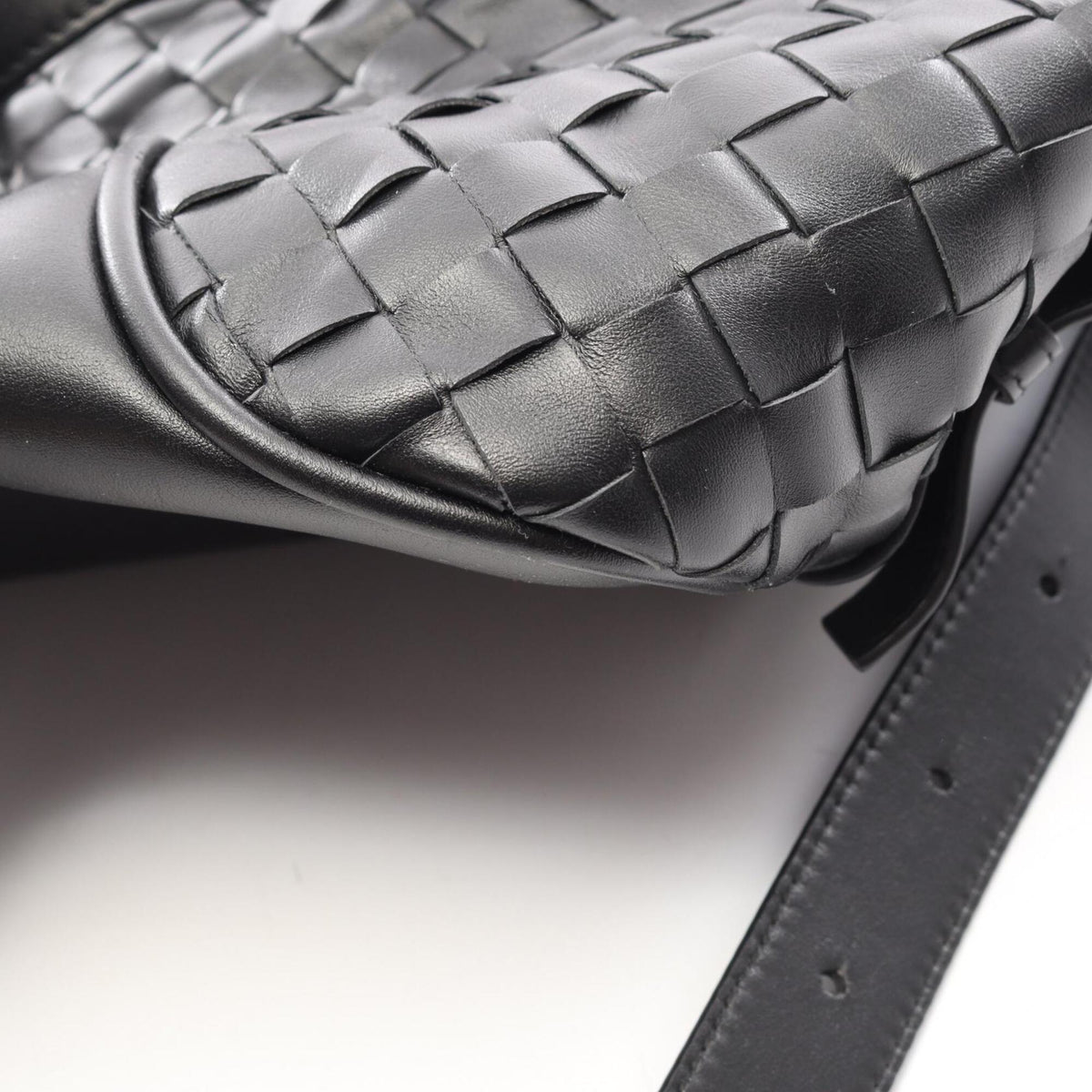 Bottega Veneta Black Leather Handbag Tote Bag (Pre-Owned)