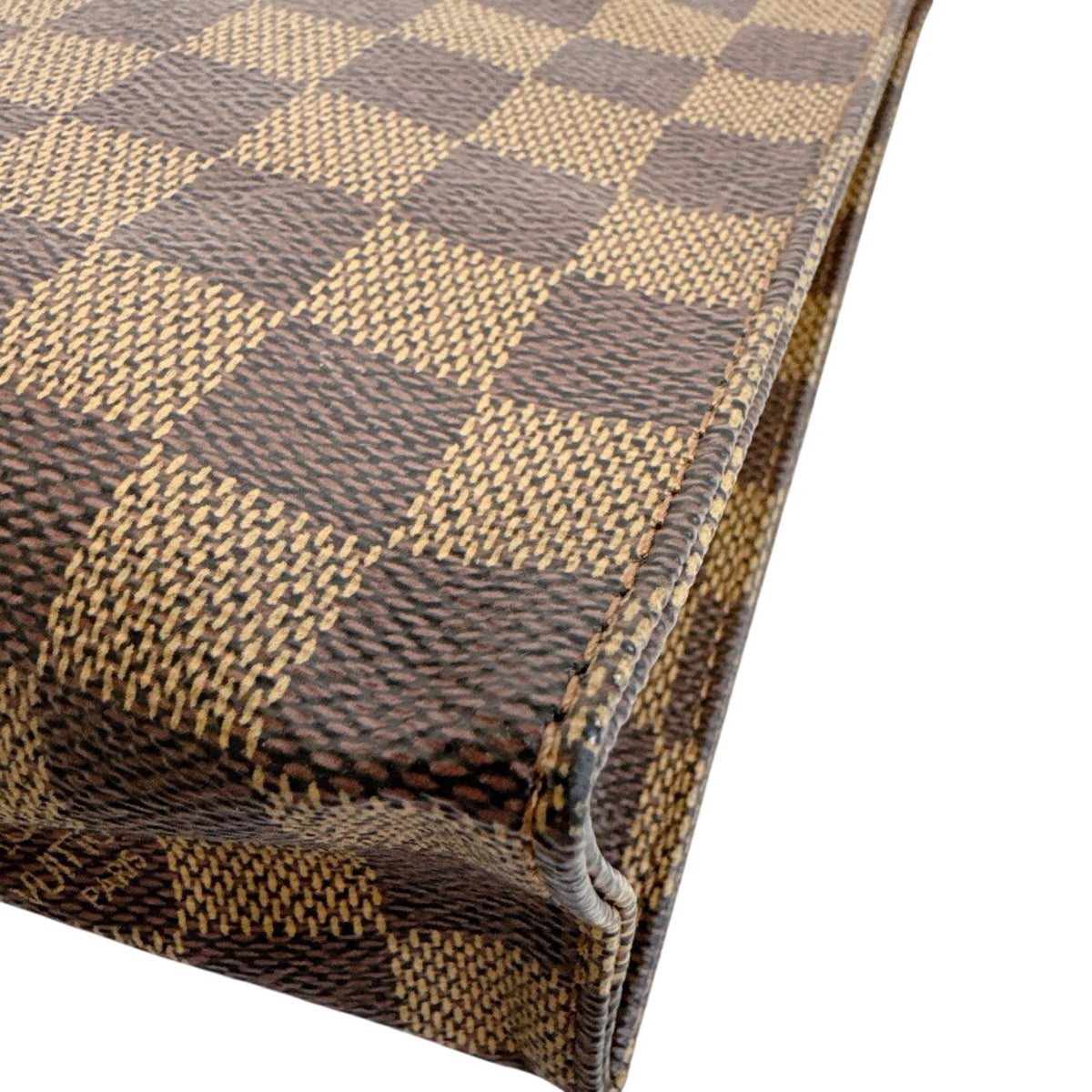 Louis Vuitton Brown Pvc Coated Canvas Clutch Bag Pouch Wash Bag (Pre-Owned)