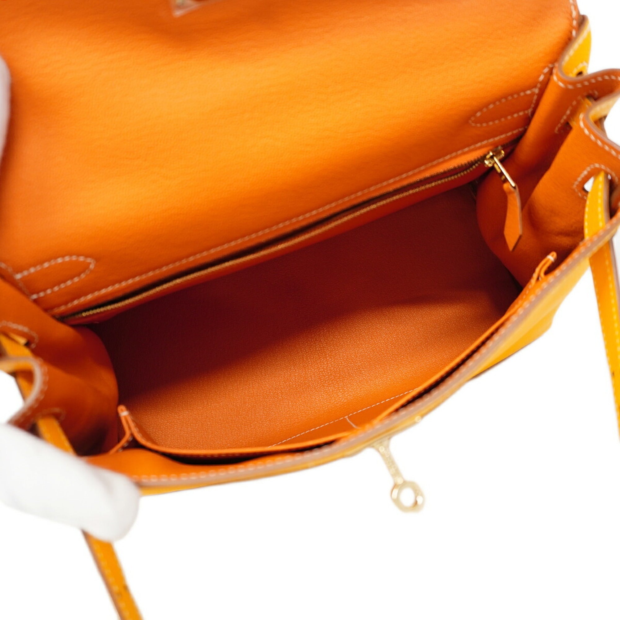 Hermes Champagne Gold Epsom Leather Handbag (Pre-Owned)