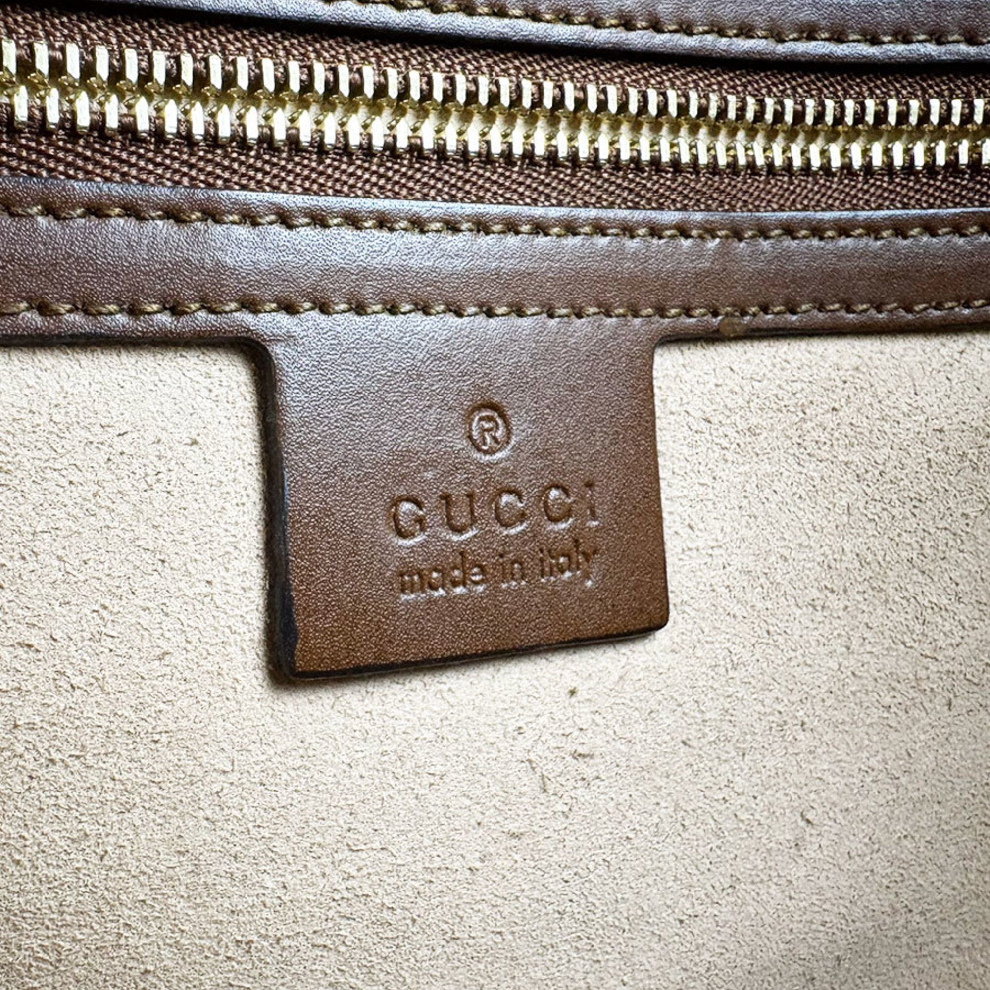 Gucci Brown Gg Supreme Handbag Shoulder Bag (Pre-Owned)