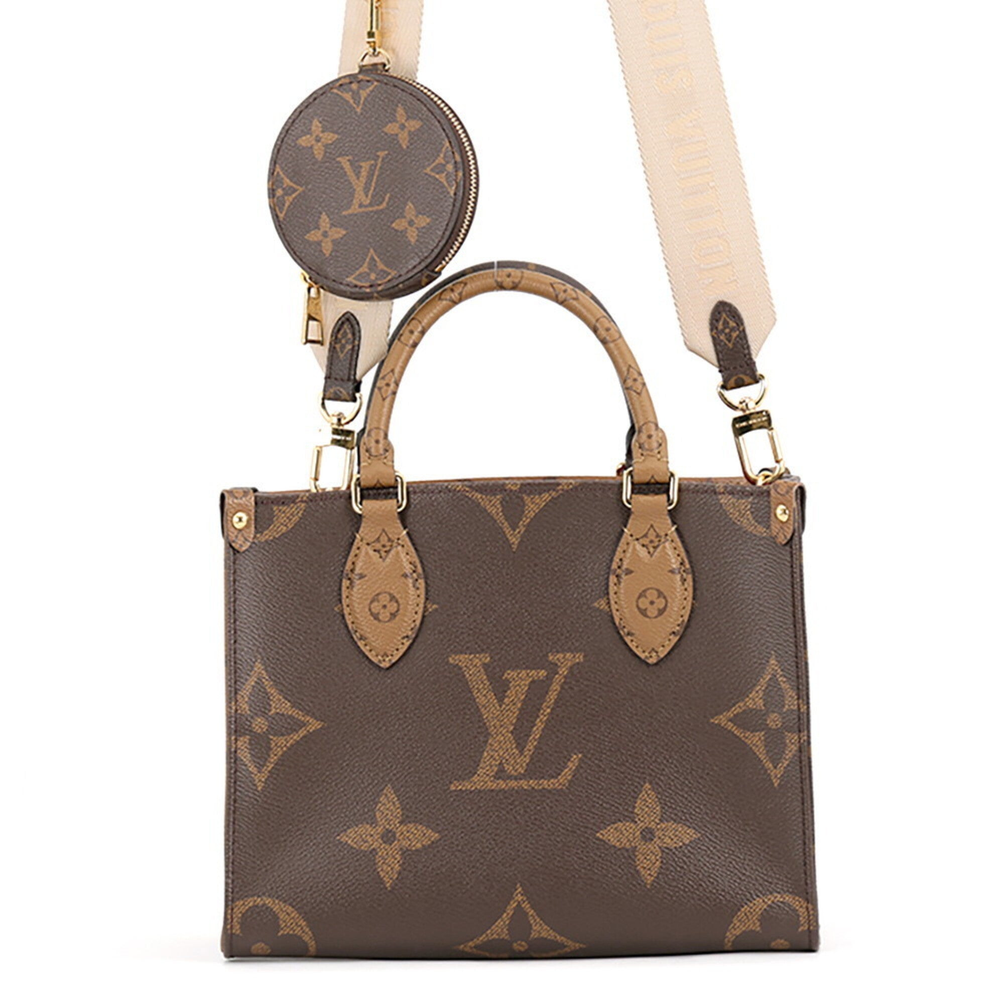 Louis Vuitton Red Color Monogram Reverse Handbag (Pre-Owned)