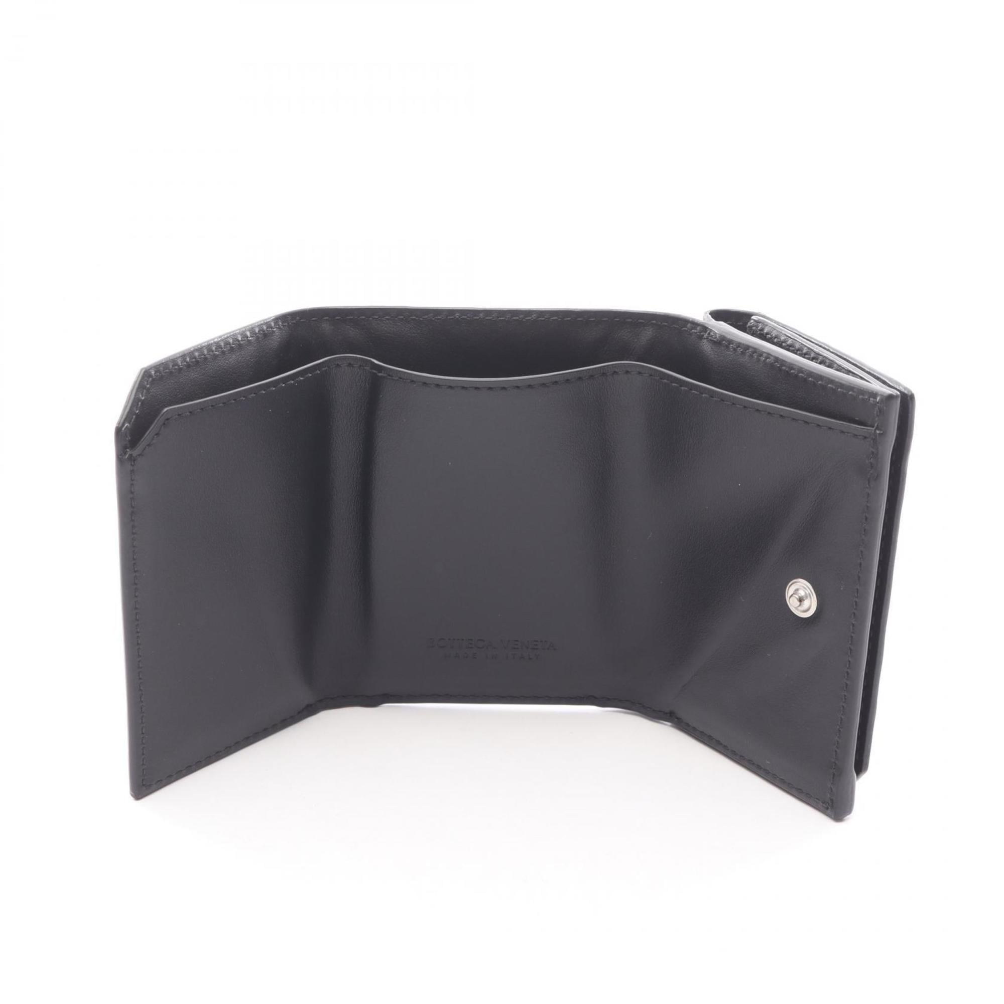 Bottega Veneta Black Intrecciato Wallet (Tri-Fold) (Pre-Owned)