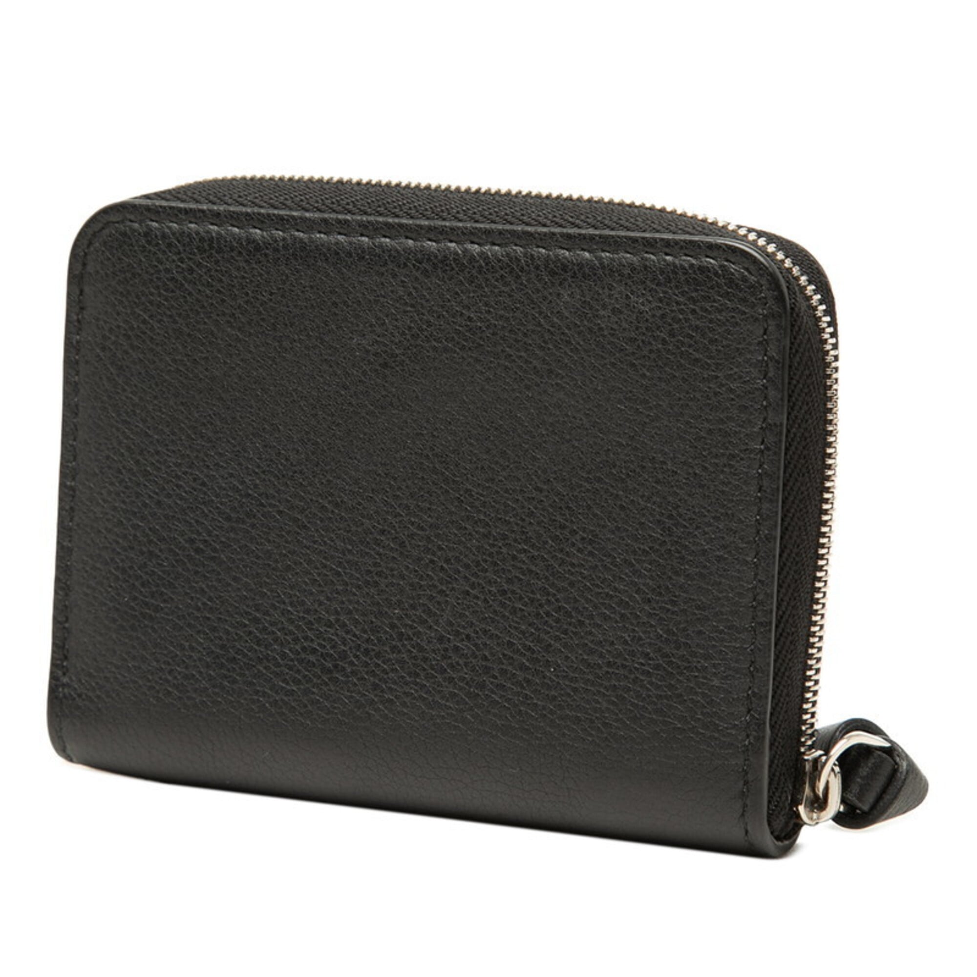 Louis Vuitton Black Noir Leather Coin Purse/Coin Case (Pre-Owned)