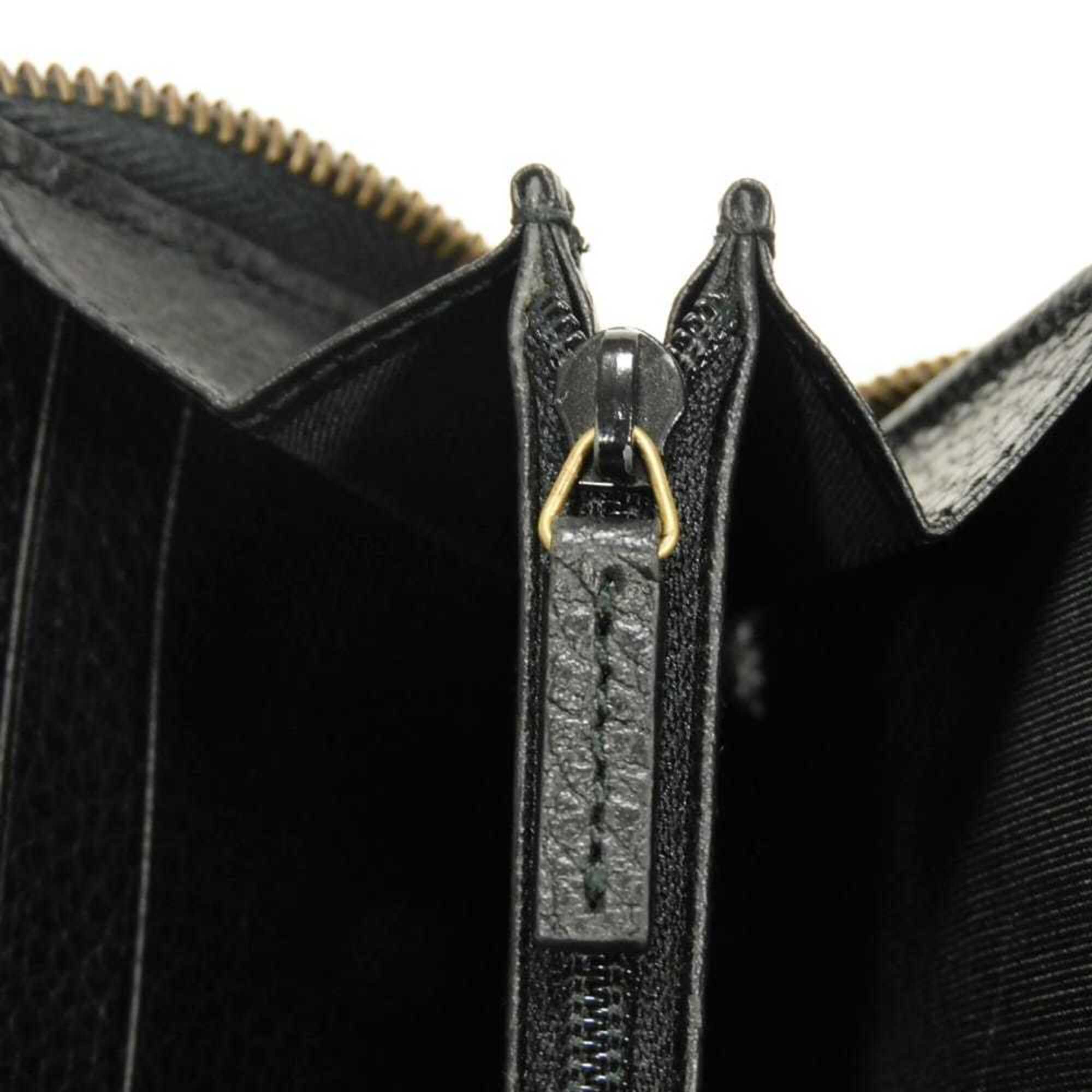 Gucci Black Leather Long Wallet (Bi-Fold) (Pre-Owned)