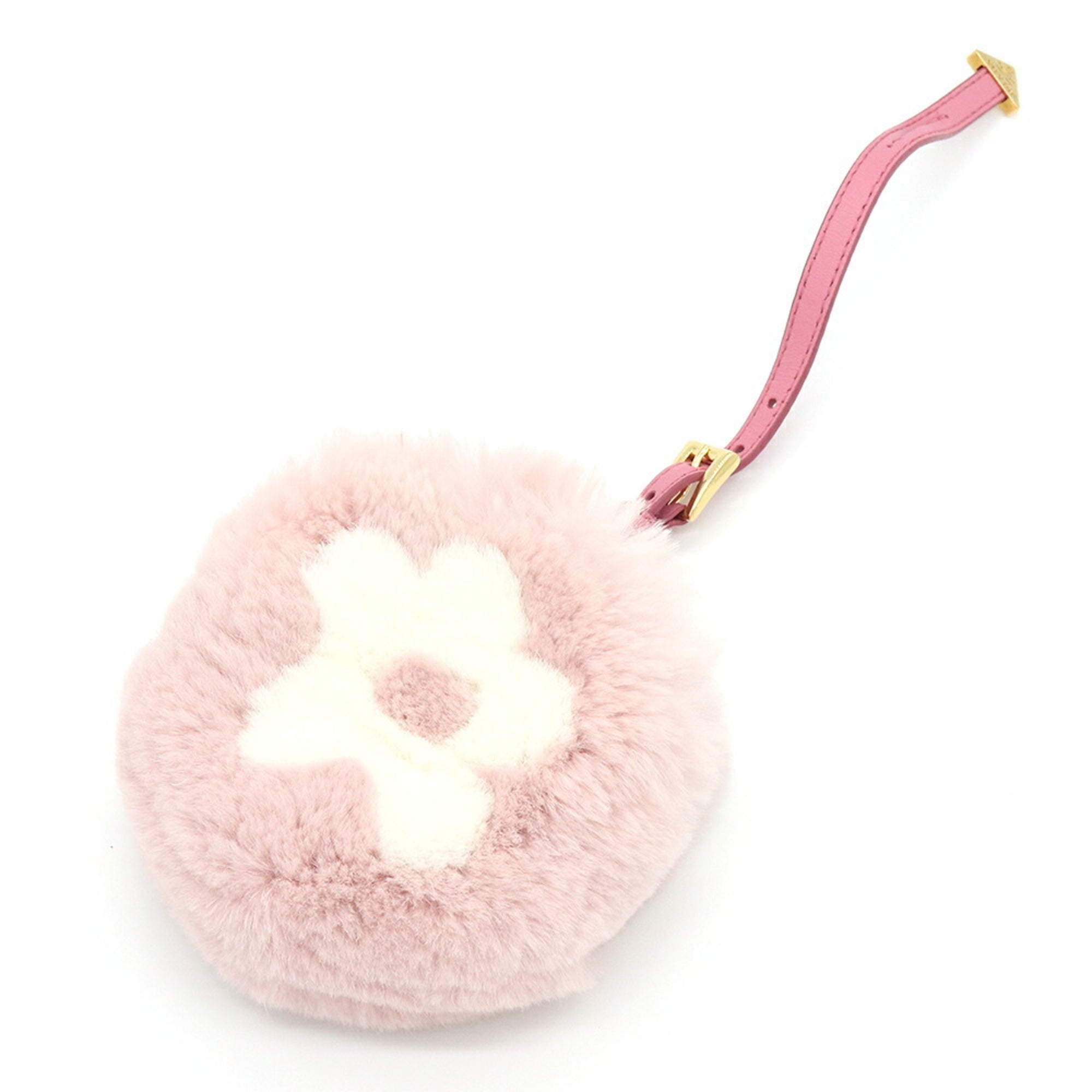 Prada Light Pink Pink White Fur Handbag Pouch (Pre-Owned)
