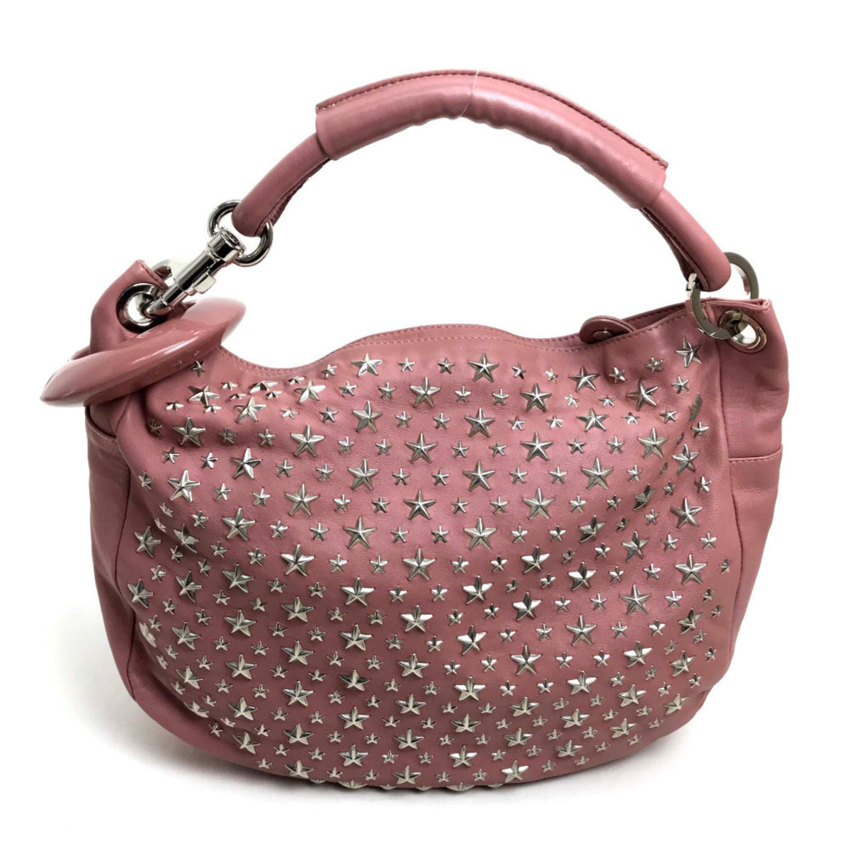 Jimmy Choo Pink Metal Leather Handbag Shoulder Bag (Pre-Owned)