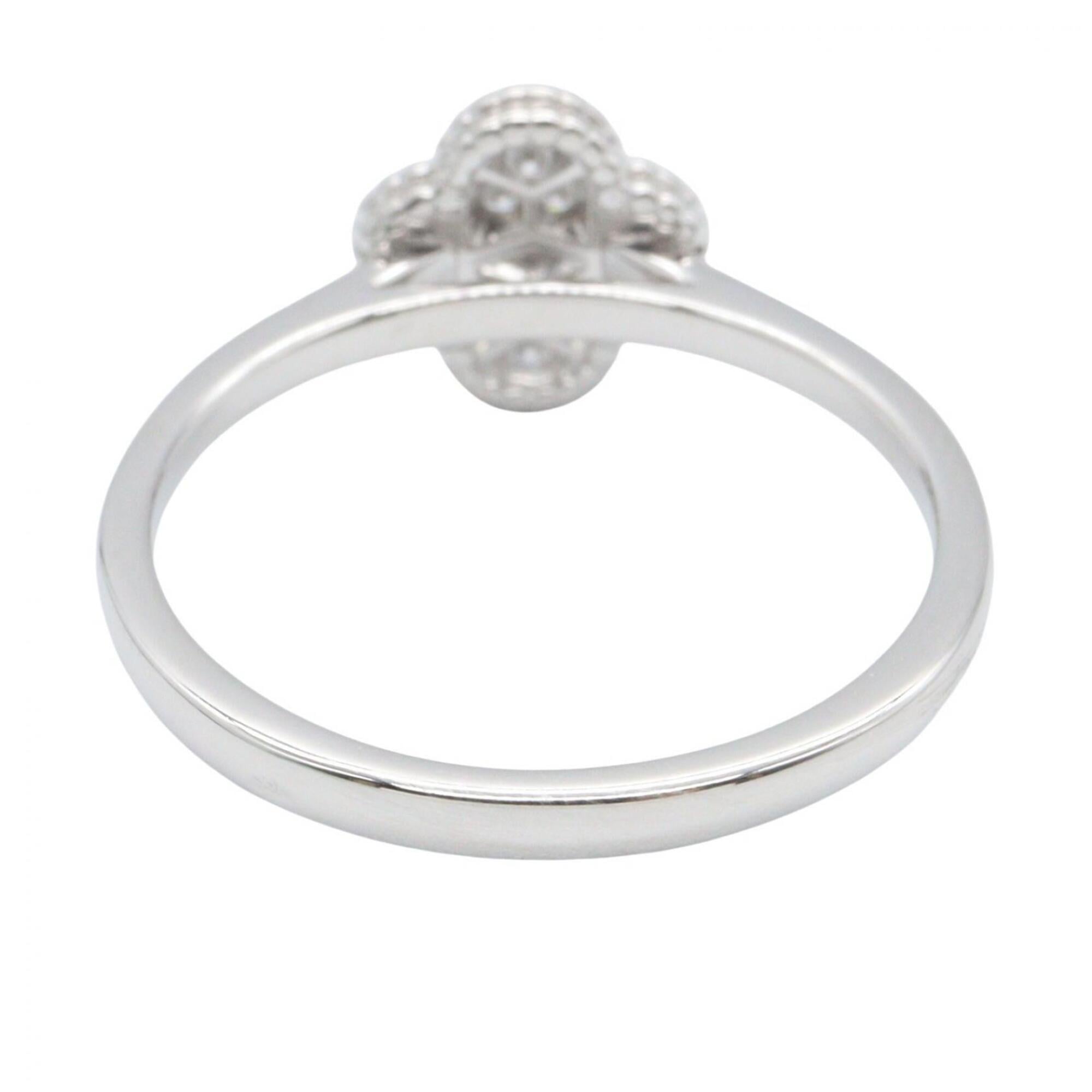 Van Cleef & Arpels Silver Clear White Gold (18K) Band Ring (Pre-Owned)