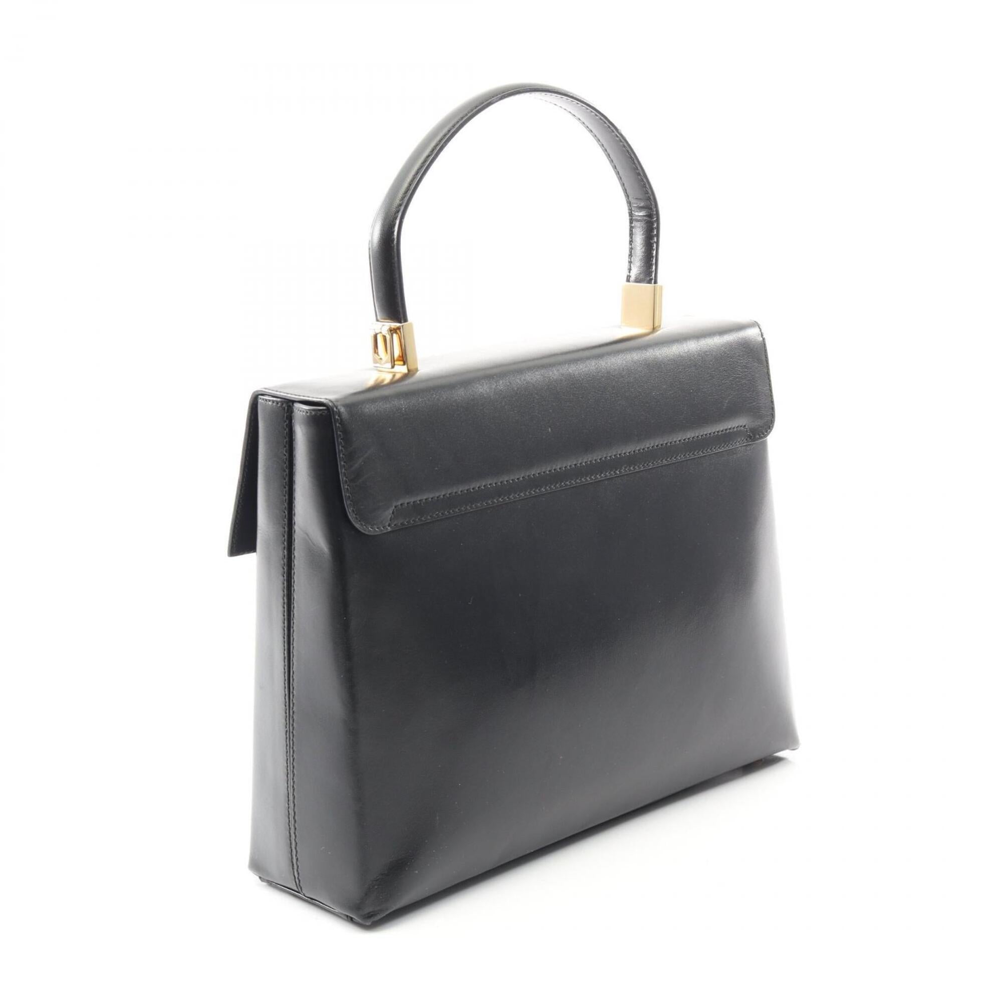 Salvatore Ferragamo Black Leather Handbag (Pre-Owned)