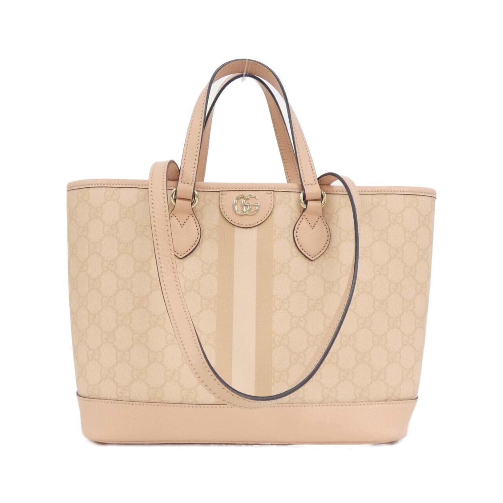 Gucci Dusty Pink Gg Supreme Leather Handbag (Pre-Owned)