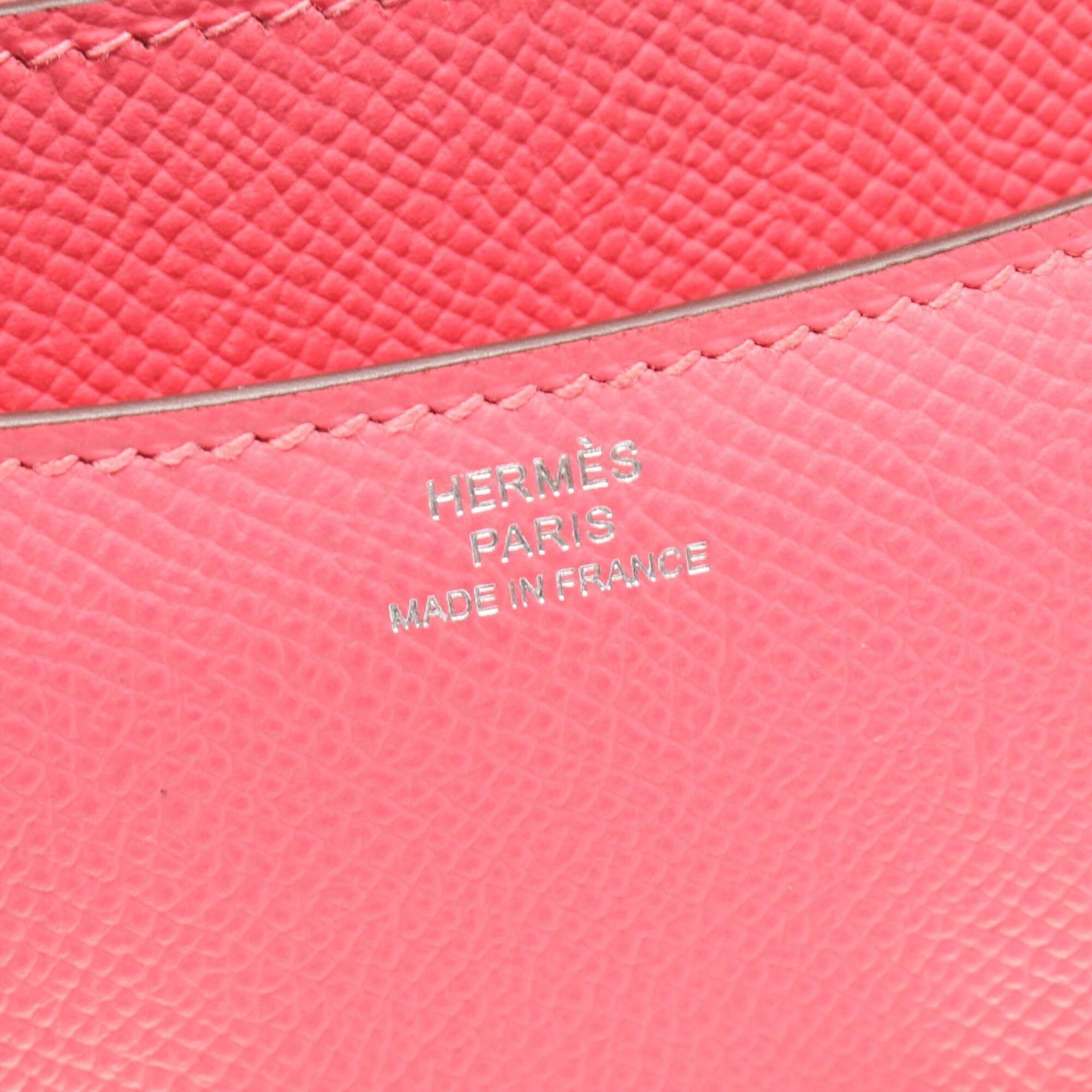 Hermes Pink Epsom Leather Handbag Shoulder Bag (Pre-Owned)