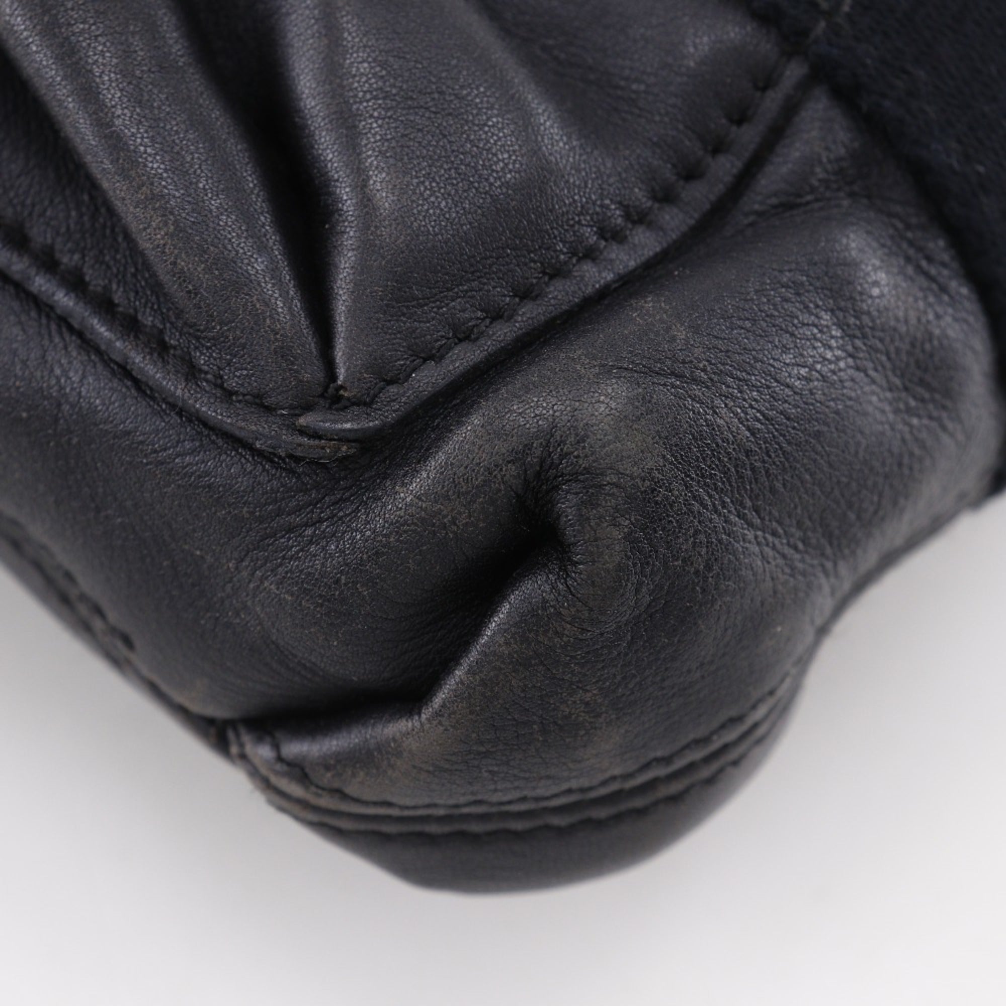 Hermes Black Veau Derma Handbag (Pre-Owned)
