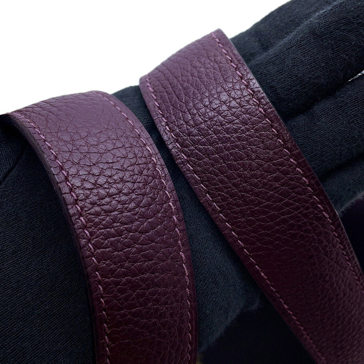 Hermes Cassis Taurillon Clemence Leather Handbag Tote Bag (Pre-Owned)