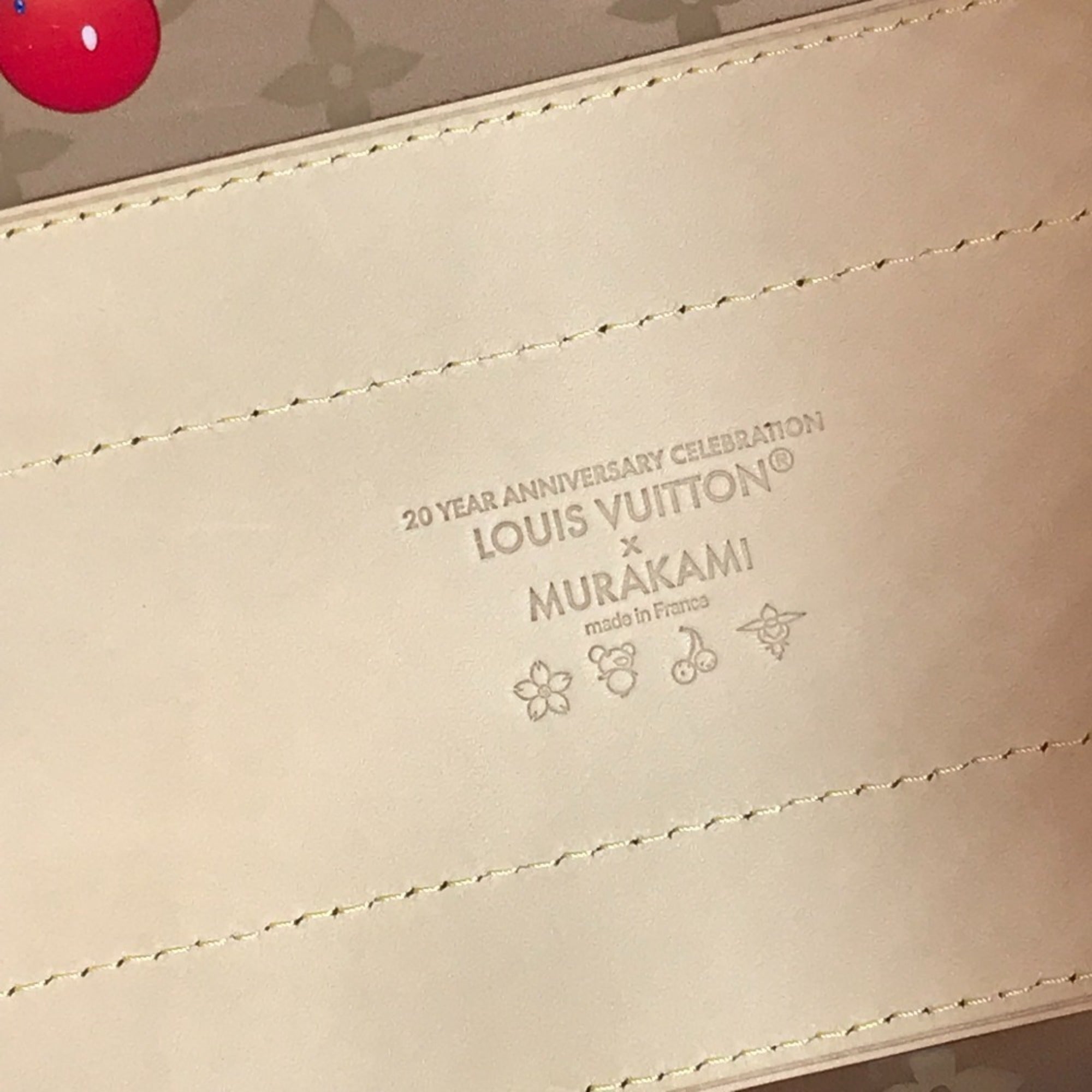 Louis Vuitton Brown Clear Monogram Red Color Monogram Shoulder Bag (Pre-Owned)